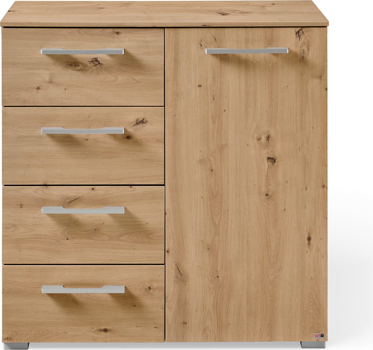 set one by Musterring Kast Henderson met 1 deur en 4 lades incl. zelfinzug en demping