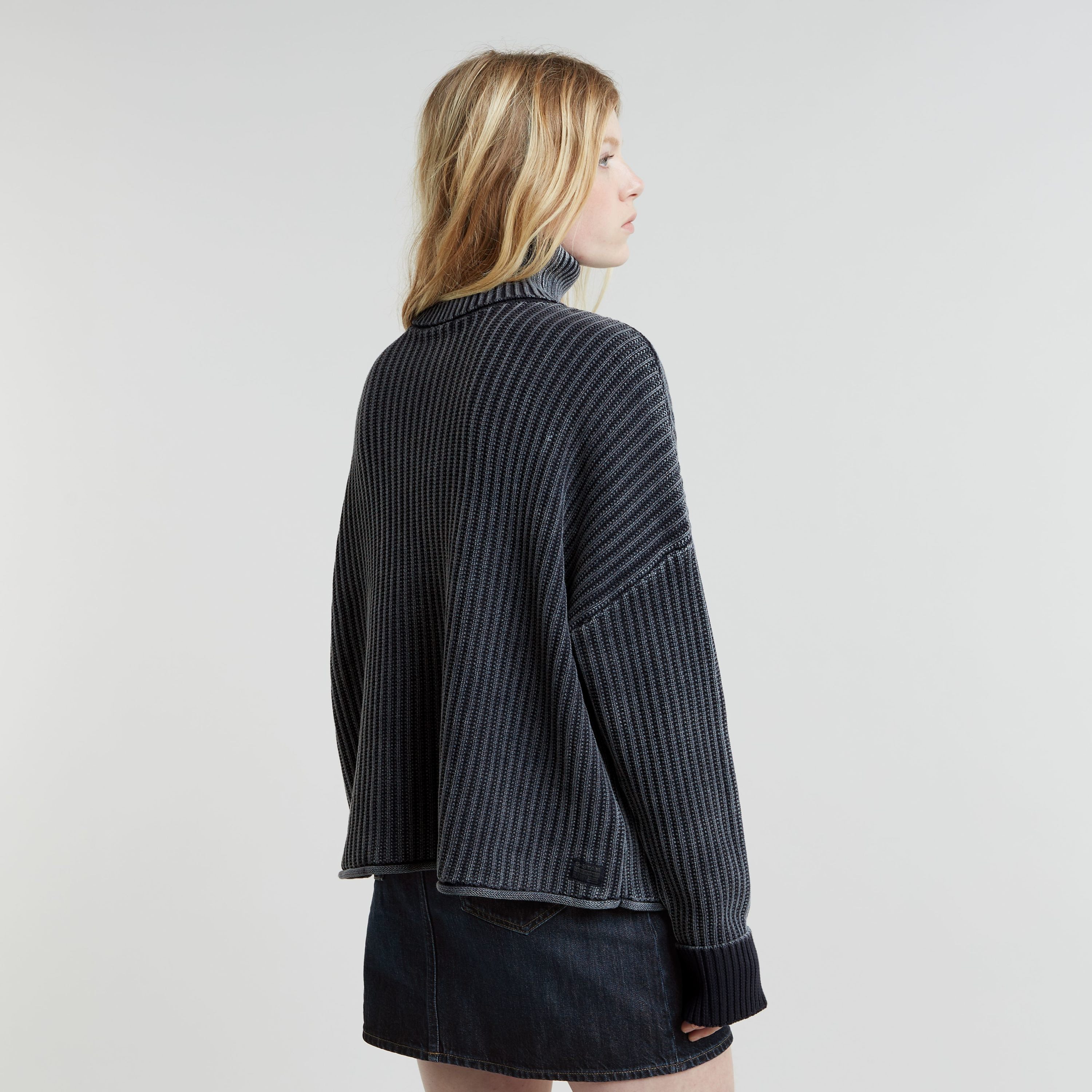 G-Star RAW Gebreide trui Loose Overdyed Turtle Knit wmn