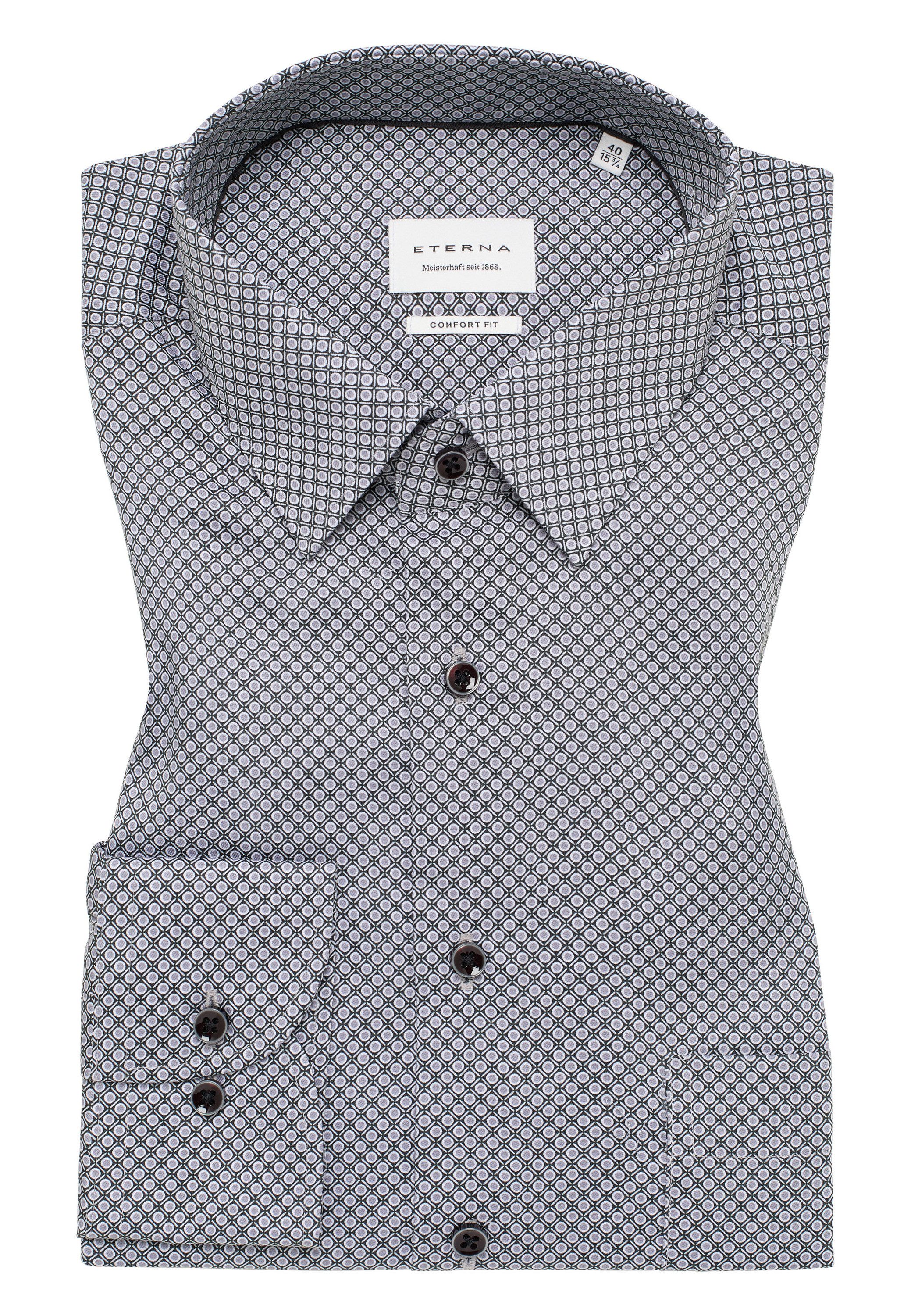 Eterna Overhemd met lange mouwen Comfort fit NON IRON (strijkvrij)