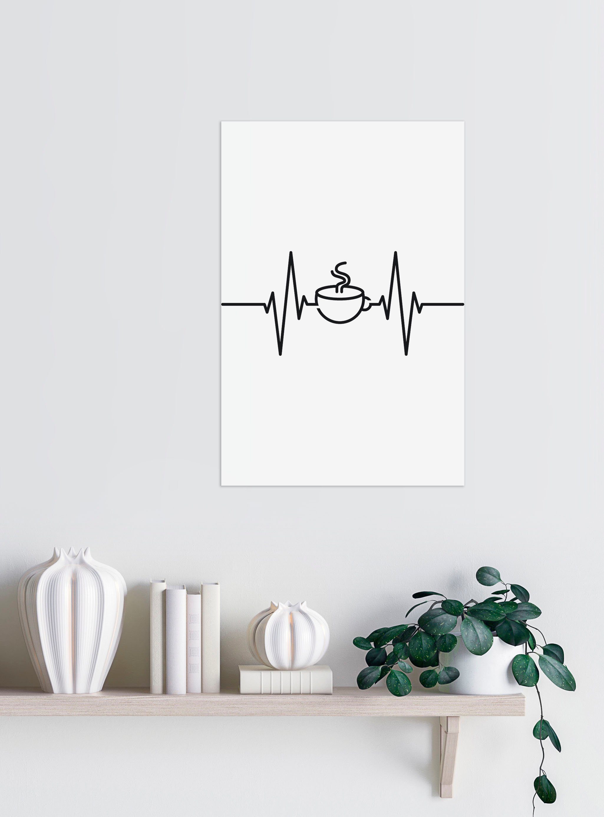 queence Sierobject voor aan de wand Koffie Stalen bord, blikken bord, spreuk, grappig, wanddecoratie, retro, 20x30cm