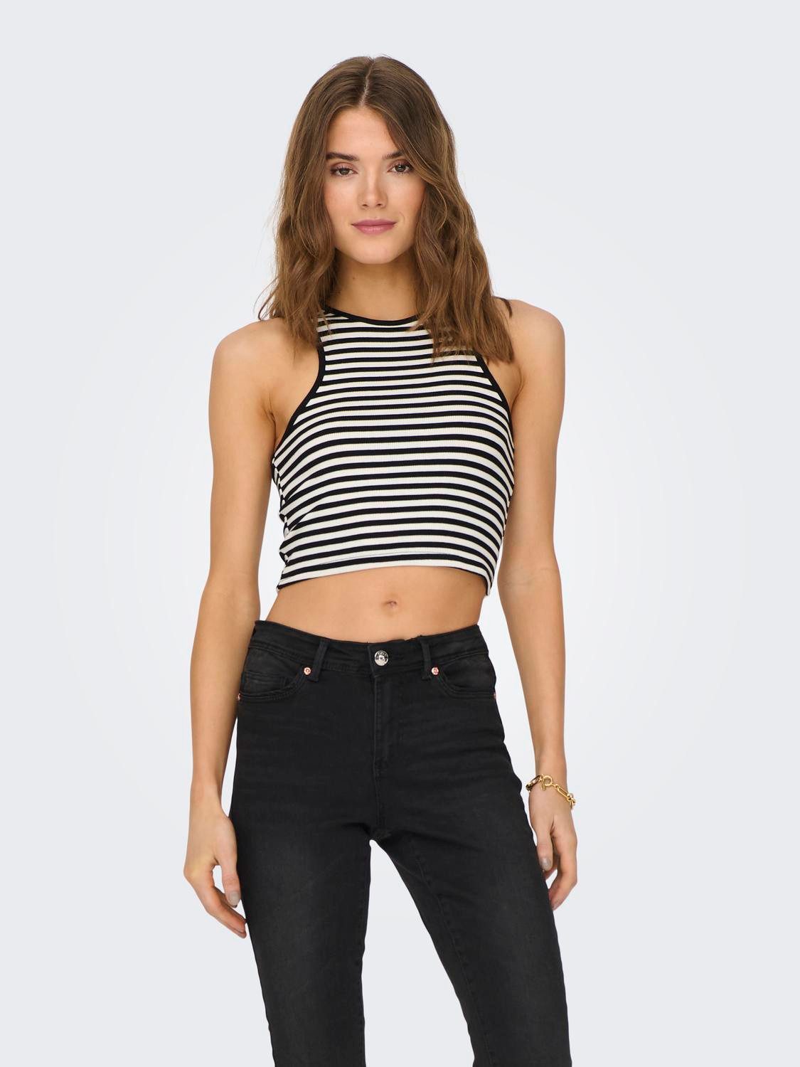 Only Tanktop ONLBELIA S L CROP TOP BOX JRS