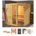 weka sauna lars hoek 2 7,5 kw kachel met externe bediening beige