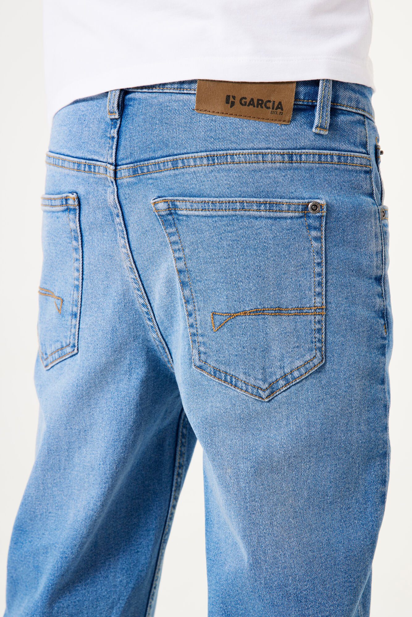 Garcia Dad-jeans Dalino voor jongens, met verwoeste effecten