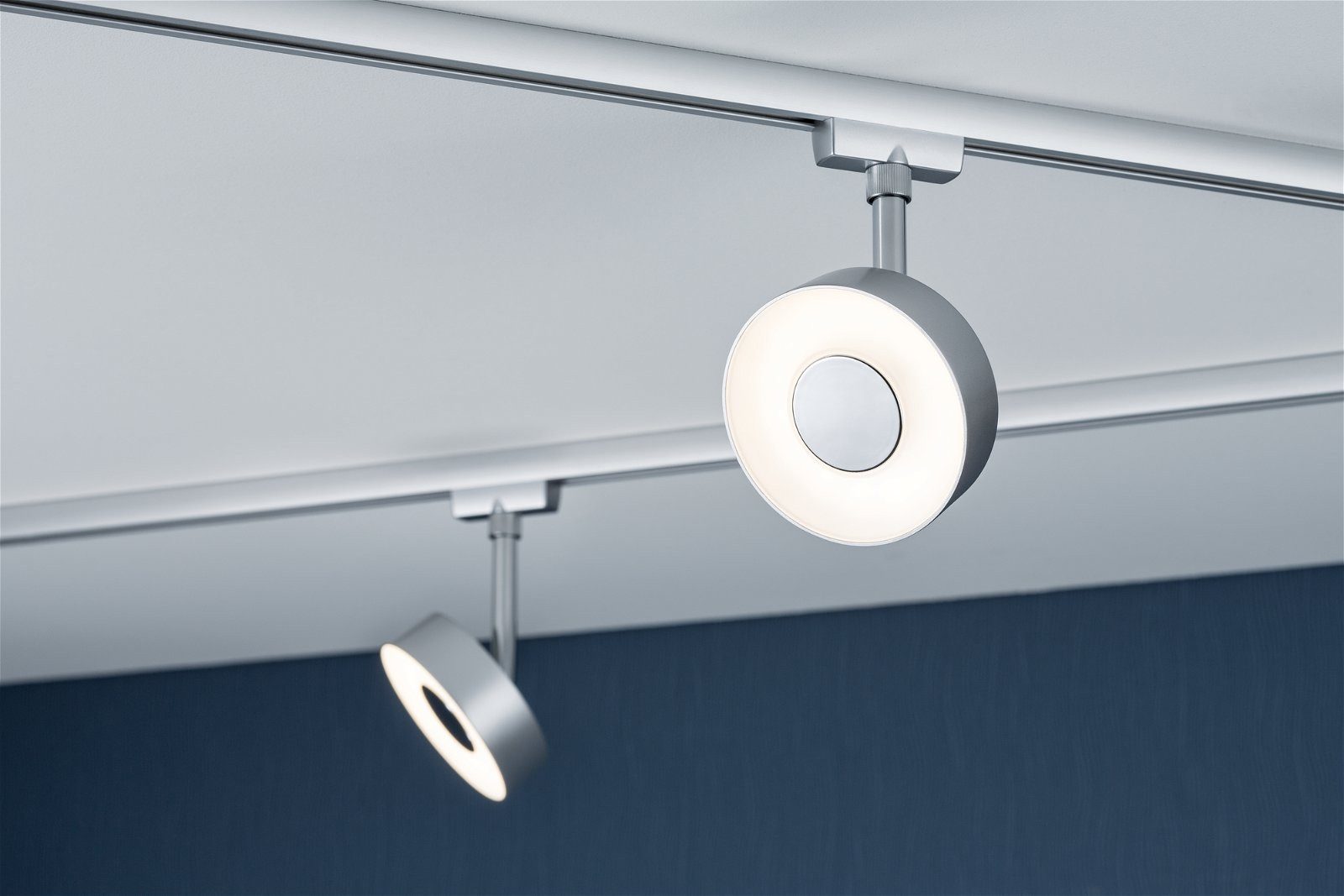Paulmann Railsysteem-lampen URail rails spot Circle enkelspot 222lm 5,3W 2700K 230V mat chroom (1-delig)