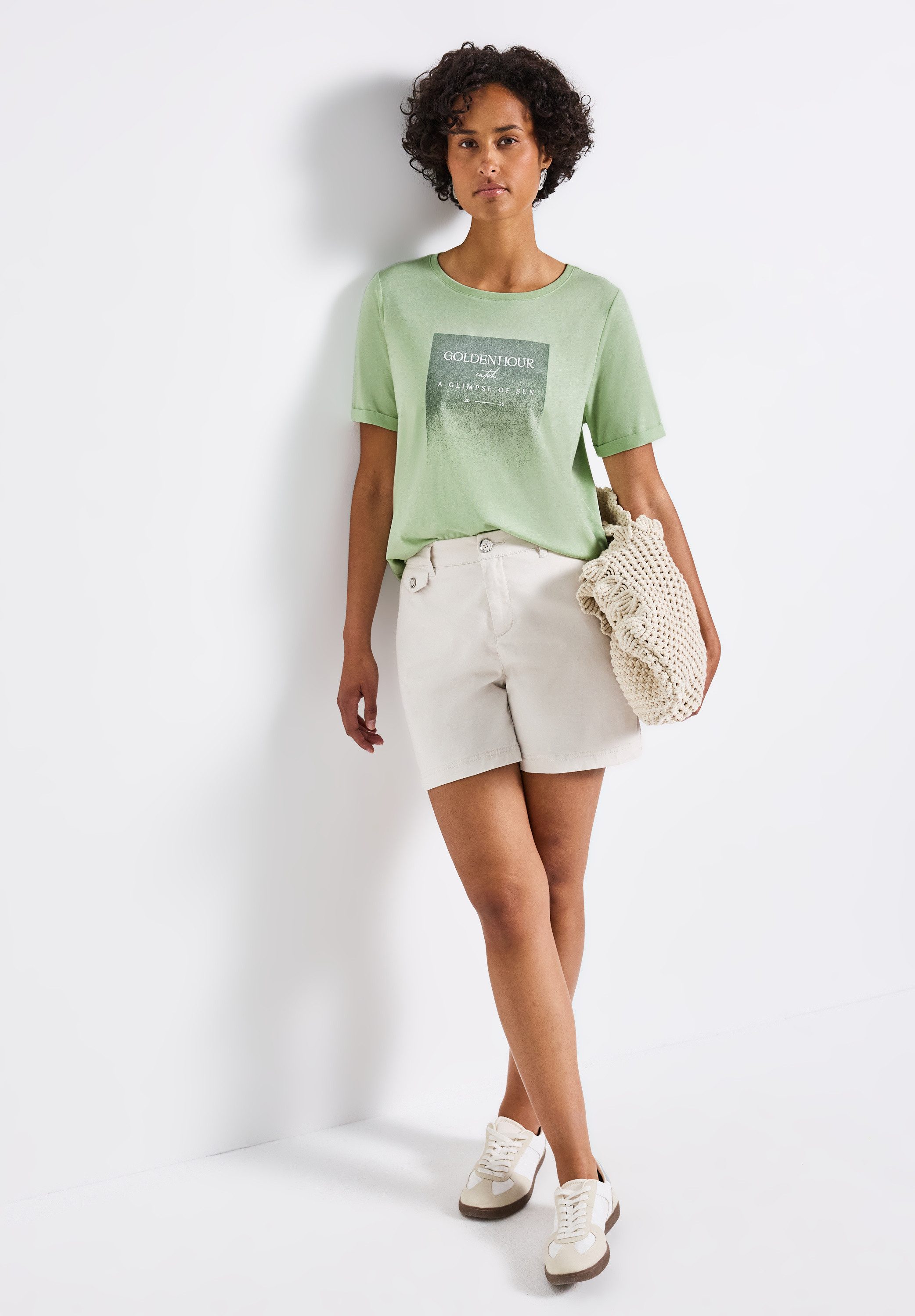 STREET ONE T-shirt met glansprint