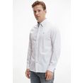 tommy hilfiger overhemd met lange mouwen mini print sf shirt wit