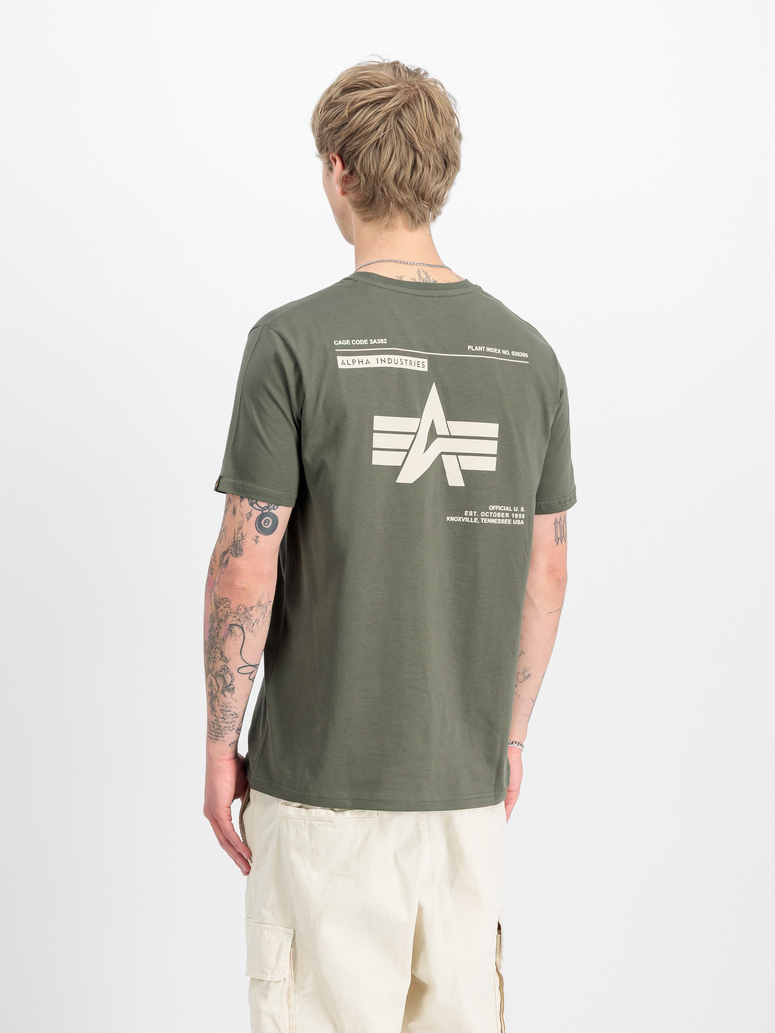 Alpha Industries Shirt met ronde hals Label T BP