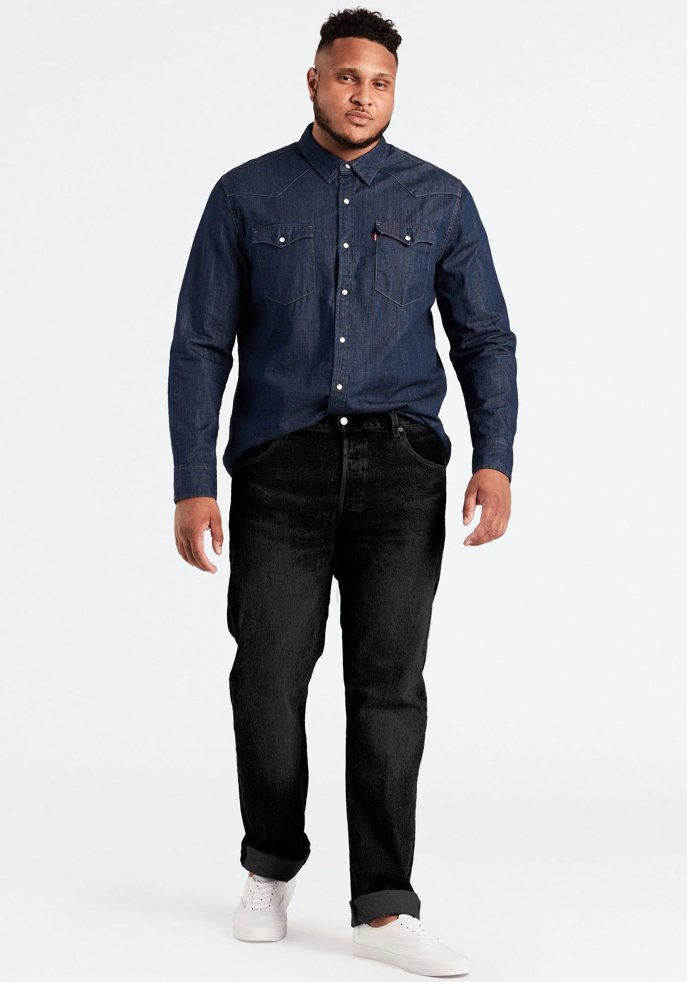 Levi's Plus Tapered jeans 502 TAPER B&T heren tapered jeans maat 50 zwart