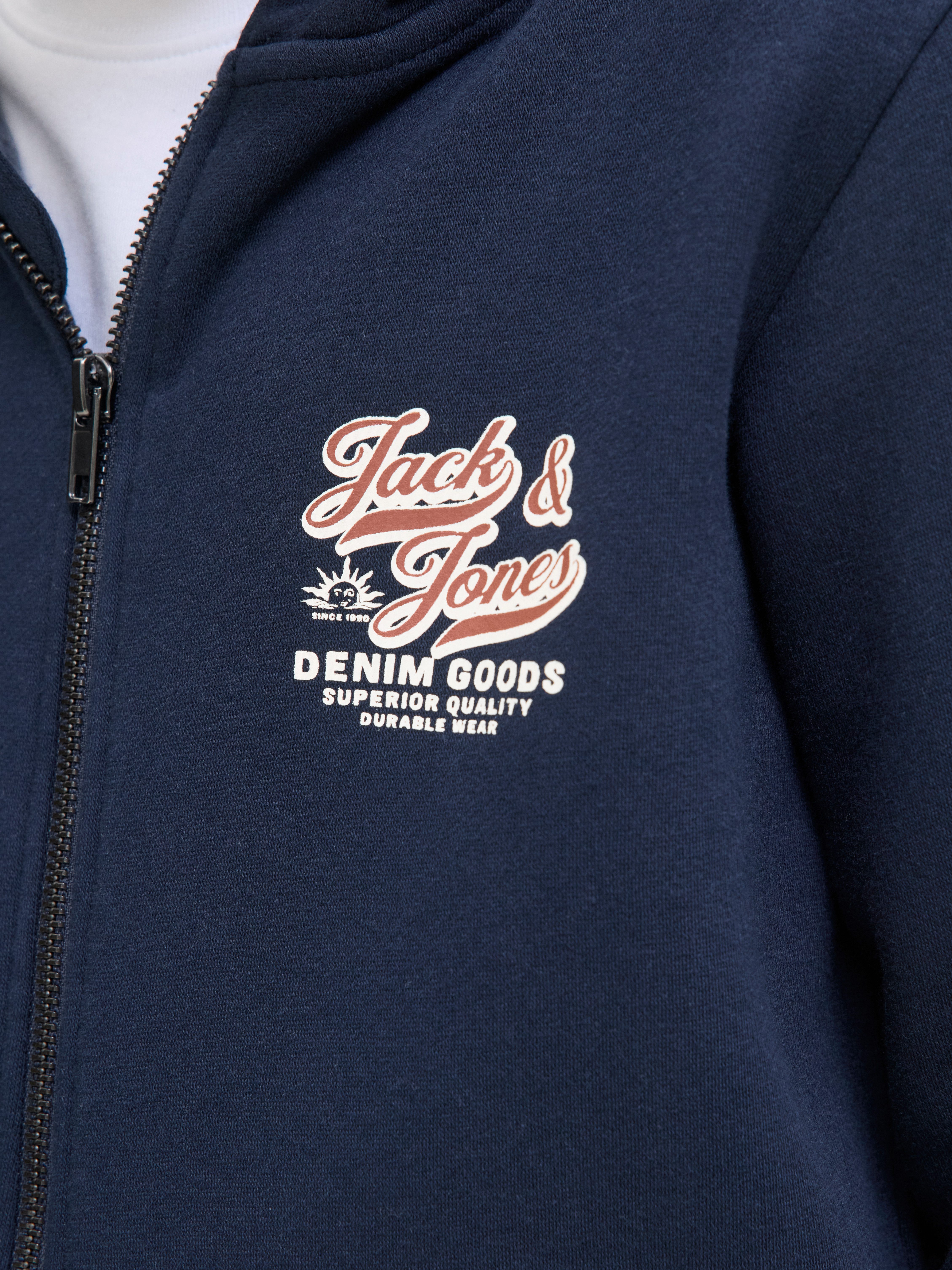 Jack & Jones PlusSize Hoodie JJELOGO SWEAT ZIP HOOD 2 COL AW25 PLS
