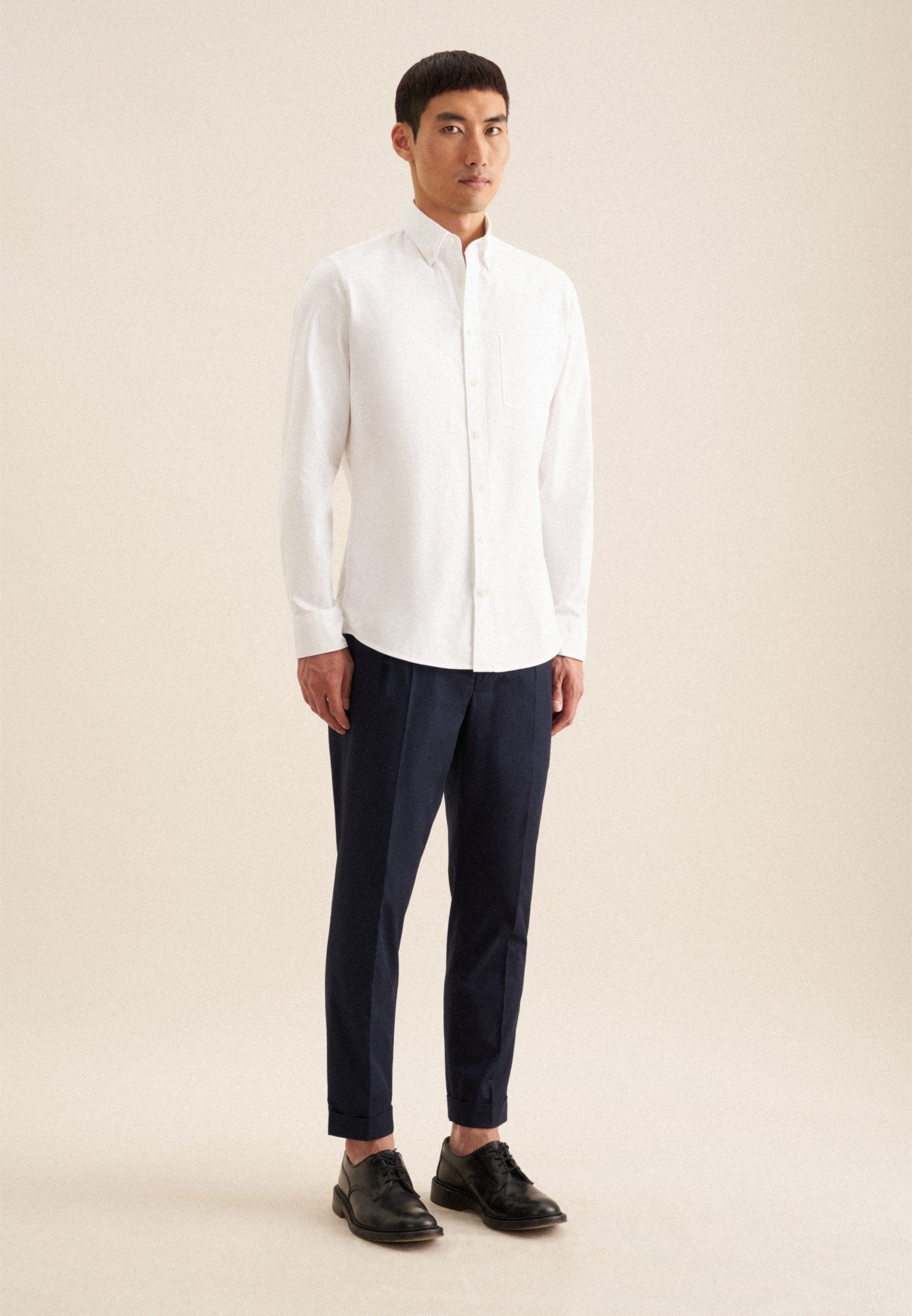 seidensticker Businessoverhemd Slim 1/1 Button-down kraag effen
