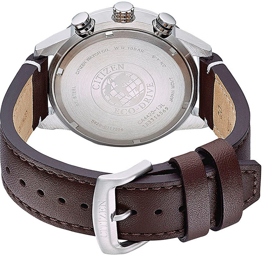 Citizen Chronograaf CA4420-21X Polshorloge, herenhorloge, solar, stopwatchfunctie, leren band