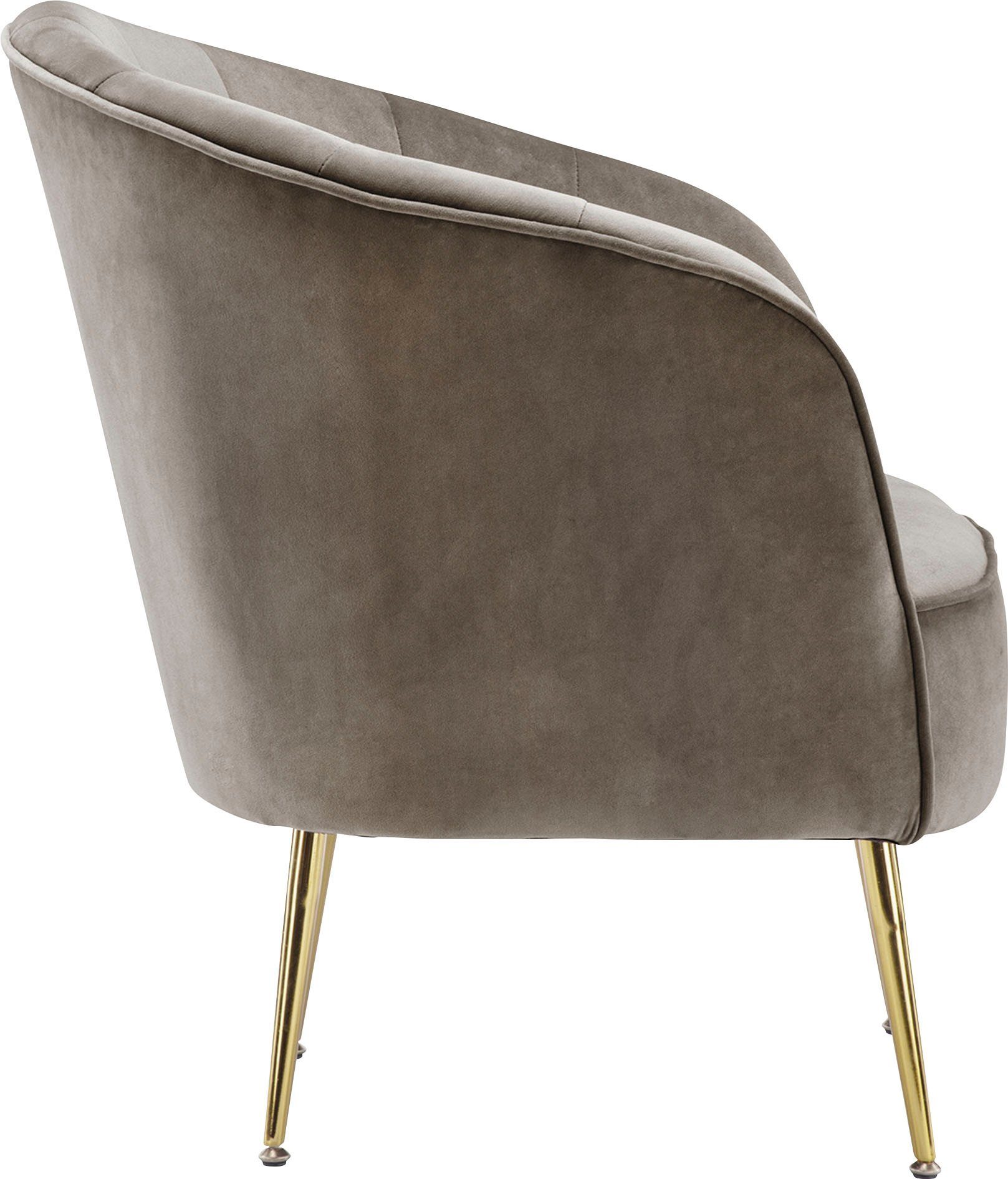 Kayoom Fauteuil Poola 100, comfortabele cocktailstoel, luxe fluwelen bekleding (1 stuk)