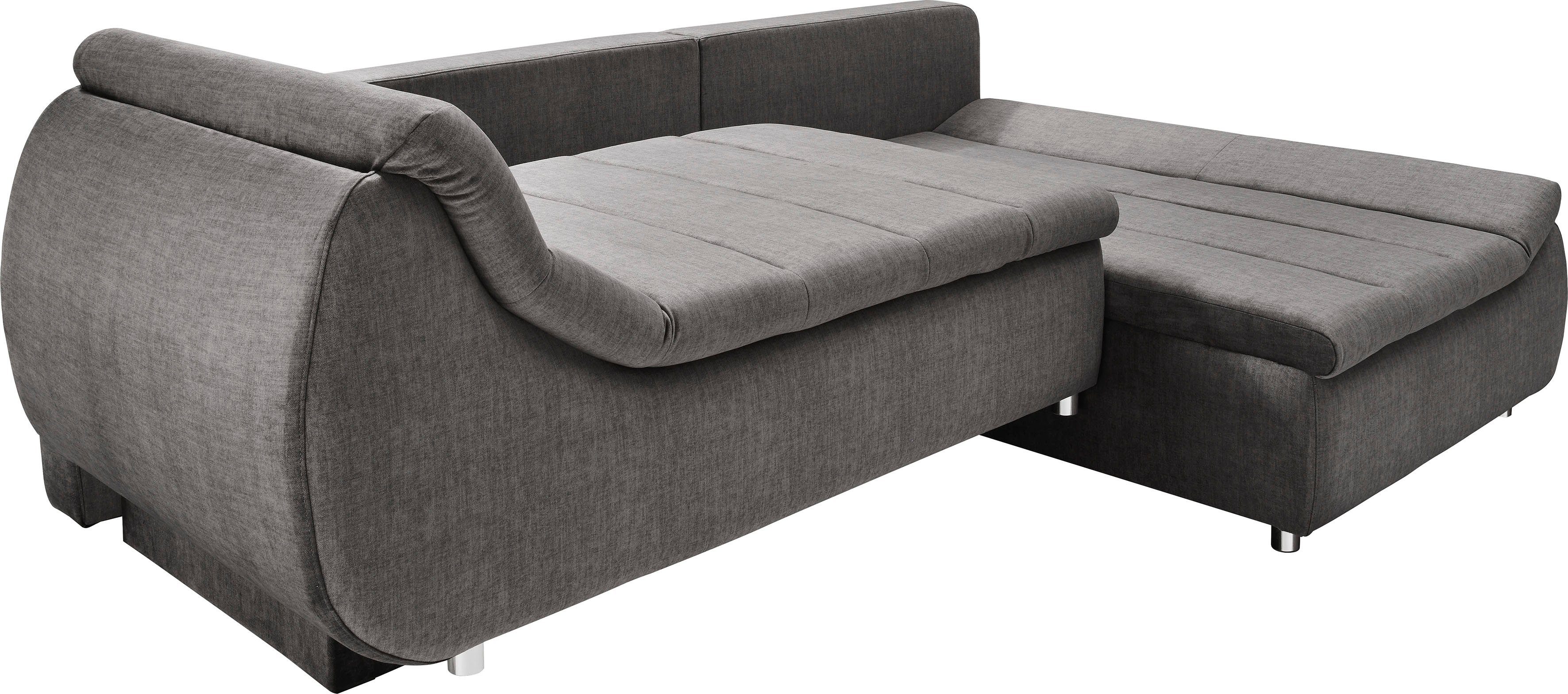 INOSIGN Hoekbank Imola elegant en modern, actuele stiksels in de zitting, comfortabel, L-vorm