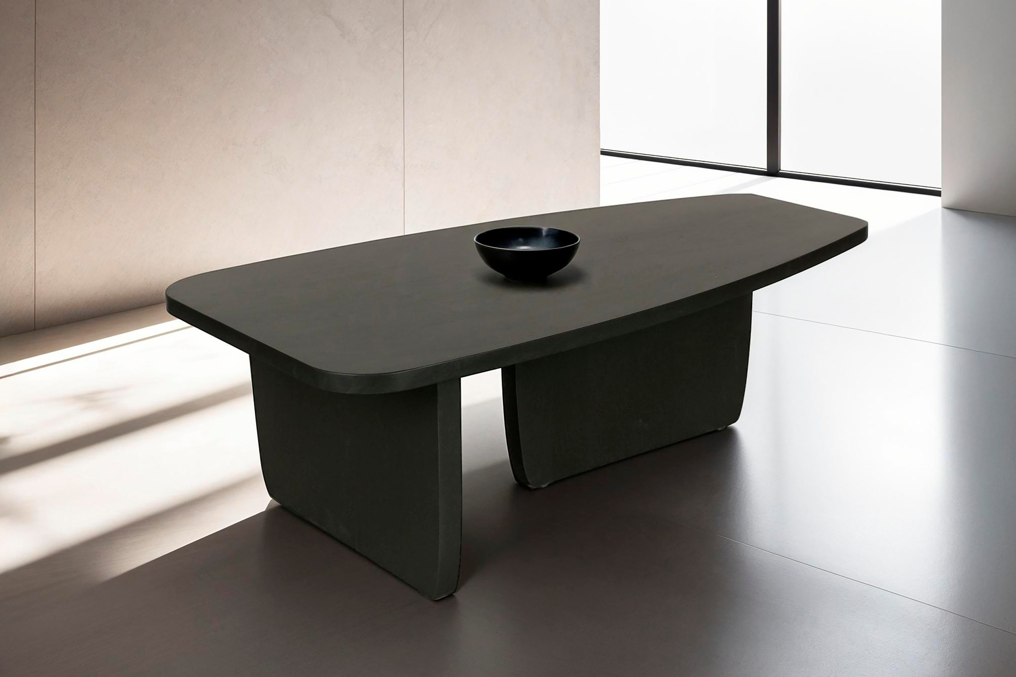 byLIVING Salontafel BOLT Vrijvorm tafel in zwart gelakt acaciahout, 25mm tafelblad (1 stuk) salontafels zwart