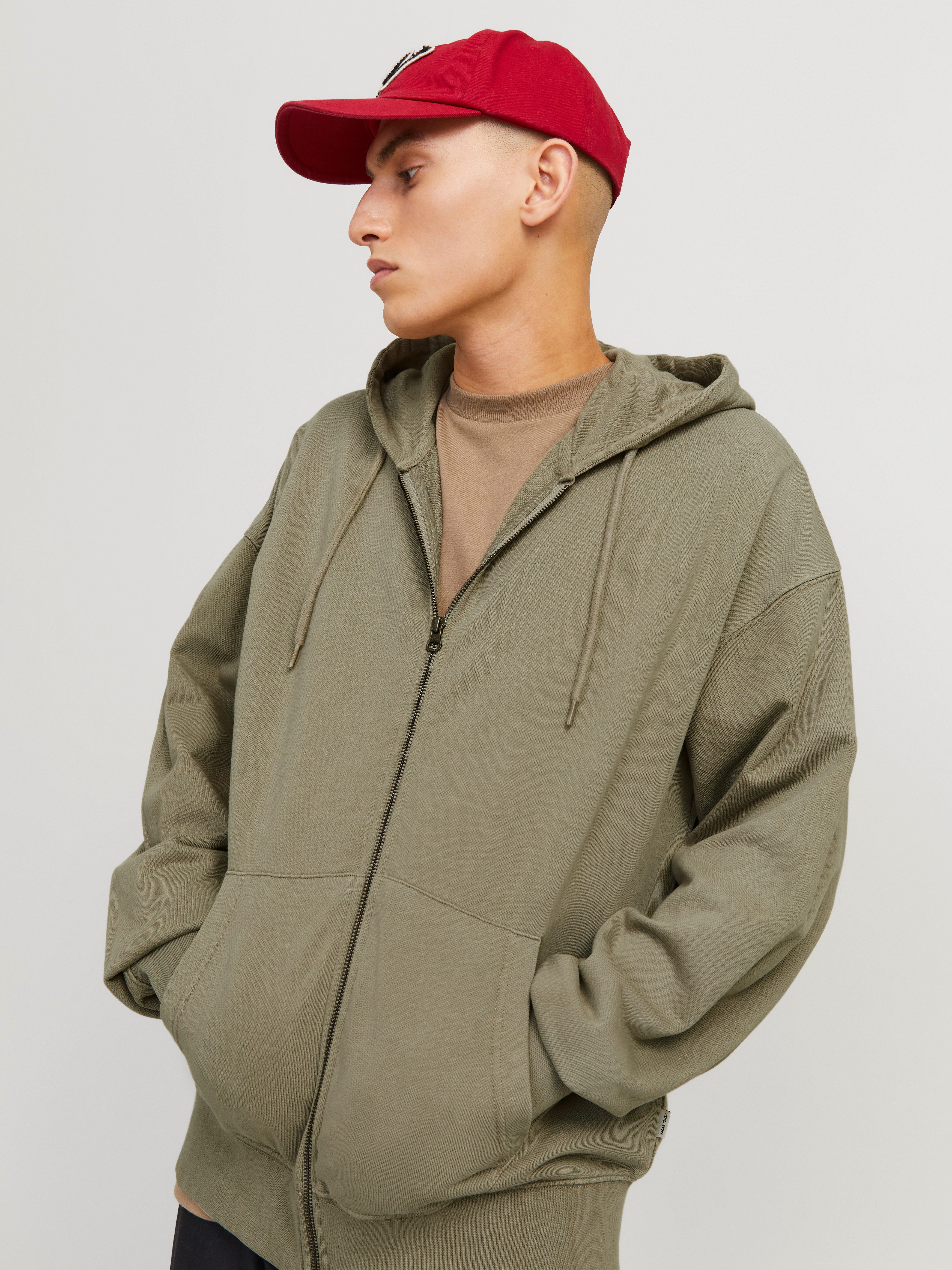 Jack & Jones Capuchonsweatvest JJECHARGE FADED SWEAT ZIP HOOD NOOS