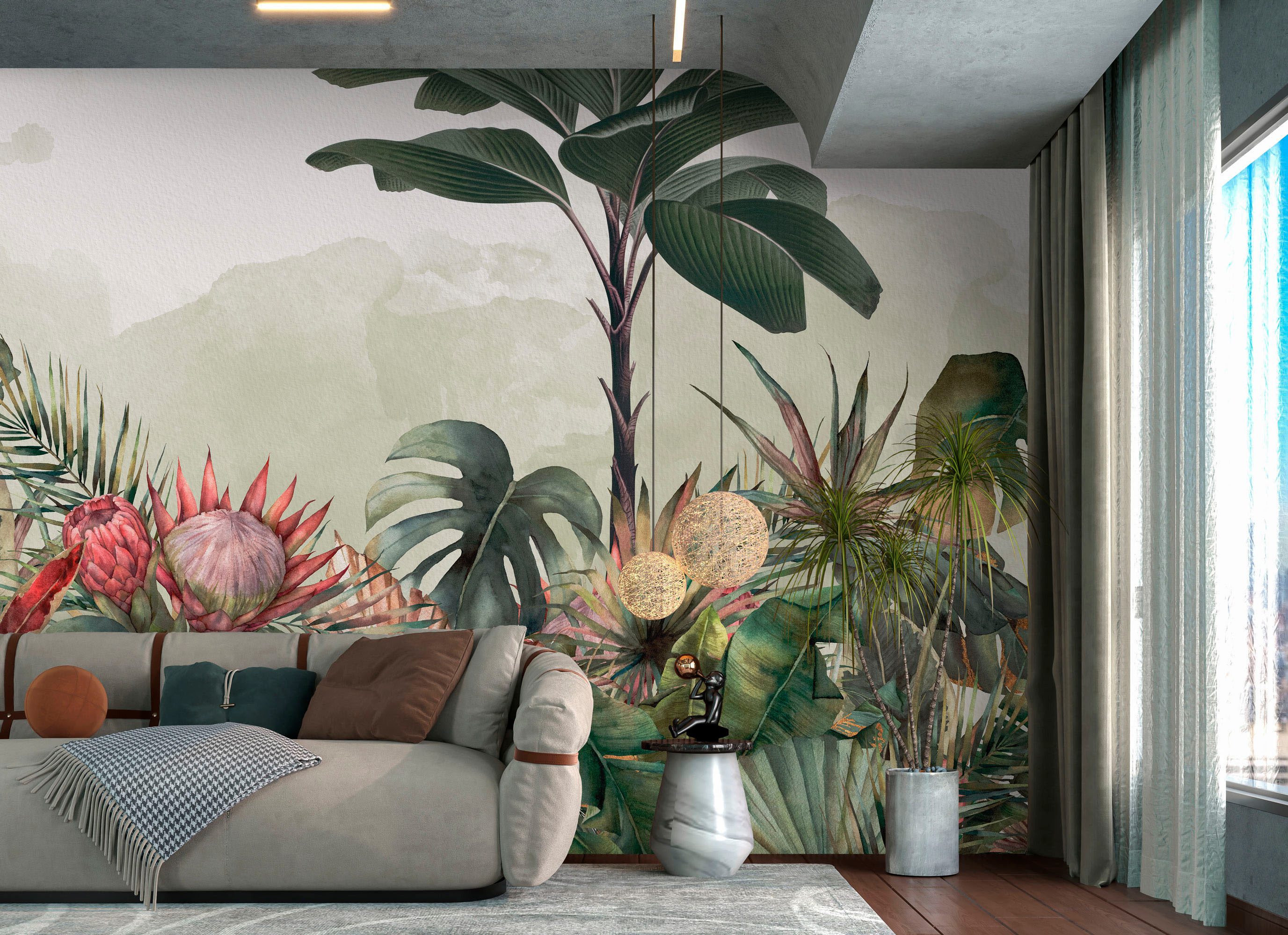 Komar Fotobehang Digitale print vlies - Jungle Spot - Afmeting 400 x 250 cm (1 stuk)