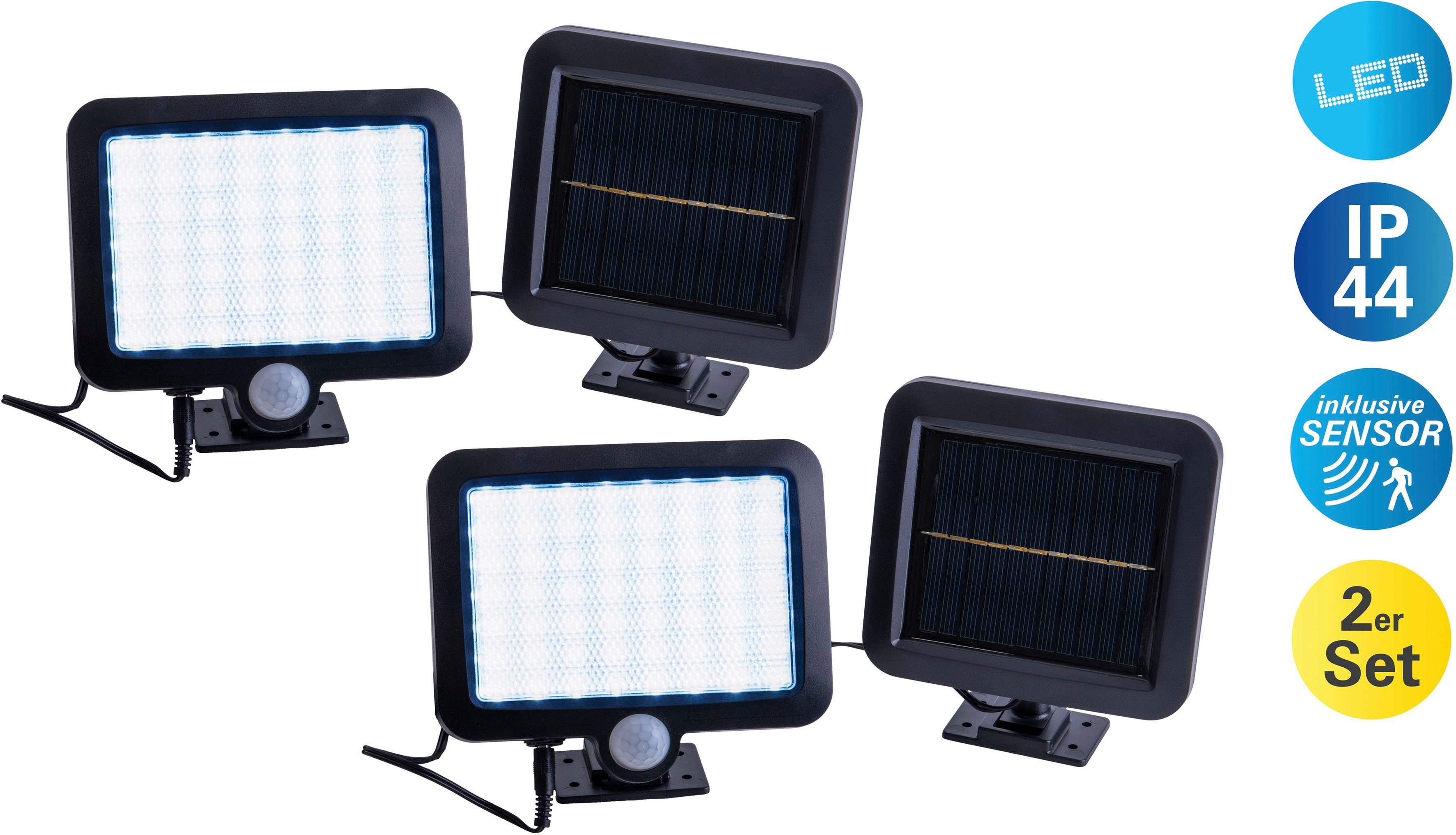näve Ledsolarlamp Pepe set van 2, incl. bewegingsmelder reikwijdte max. 5-8 m, koudwit (1 stuk) tuinlampen zwart