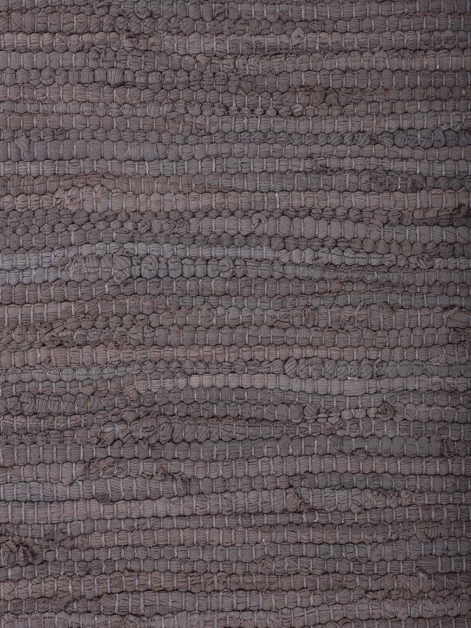 carpetfine Vloerkleed Kelim Chindi uni, ook als loper Tweezijdig te gebruiken kleed, puur katoen, met de hand geweven, unikleuren, met franje