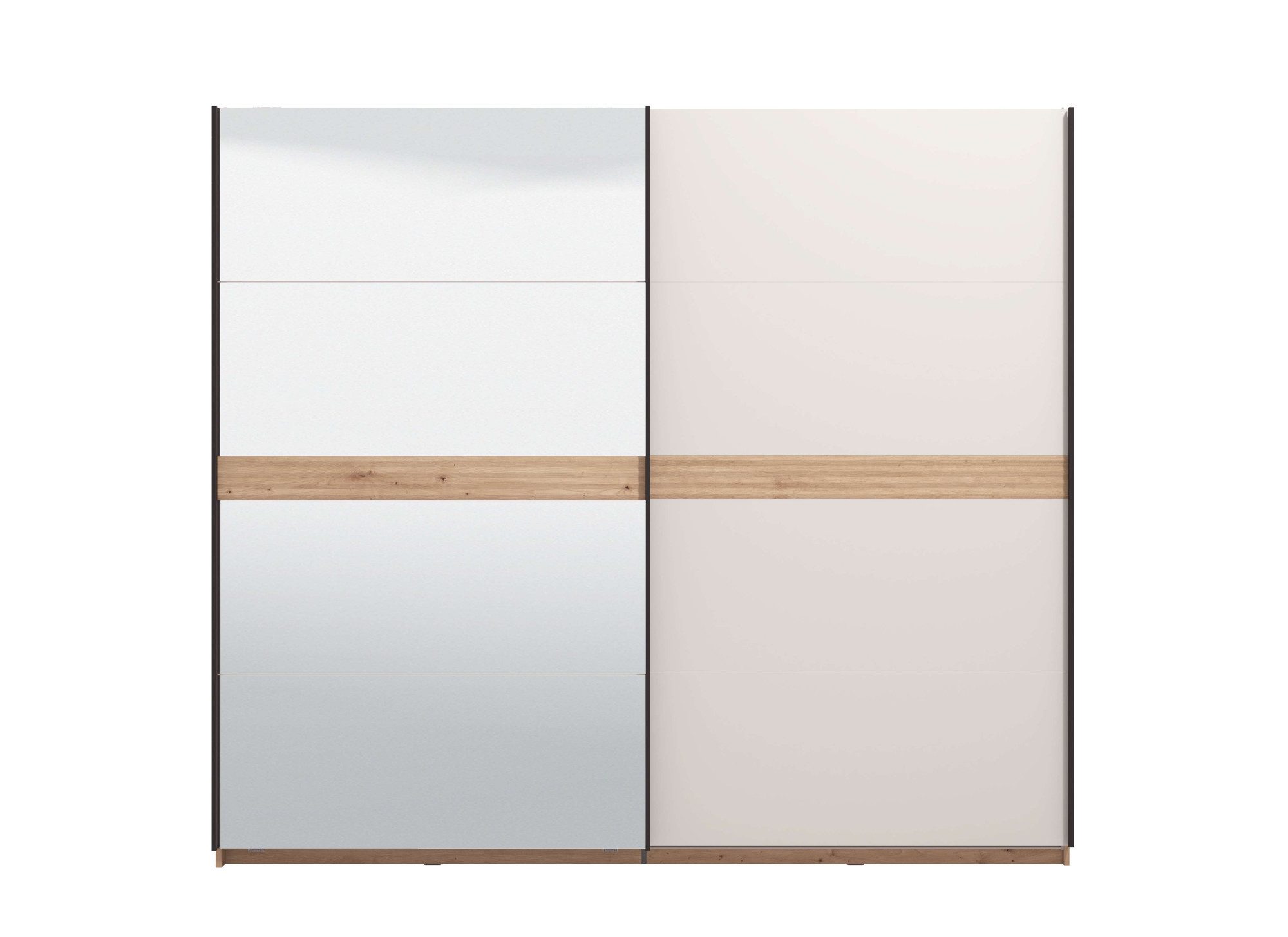 INOSIGN Schuifdeurkast Modena, breedte 245 cm, FSC-gecertificeerd, trendkleur cashmere Slaapkamerkast met spiegel, met verschillende binneninrichtingen