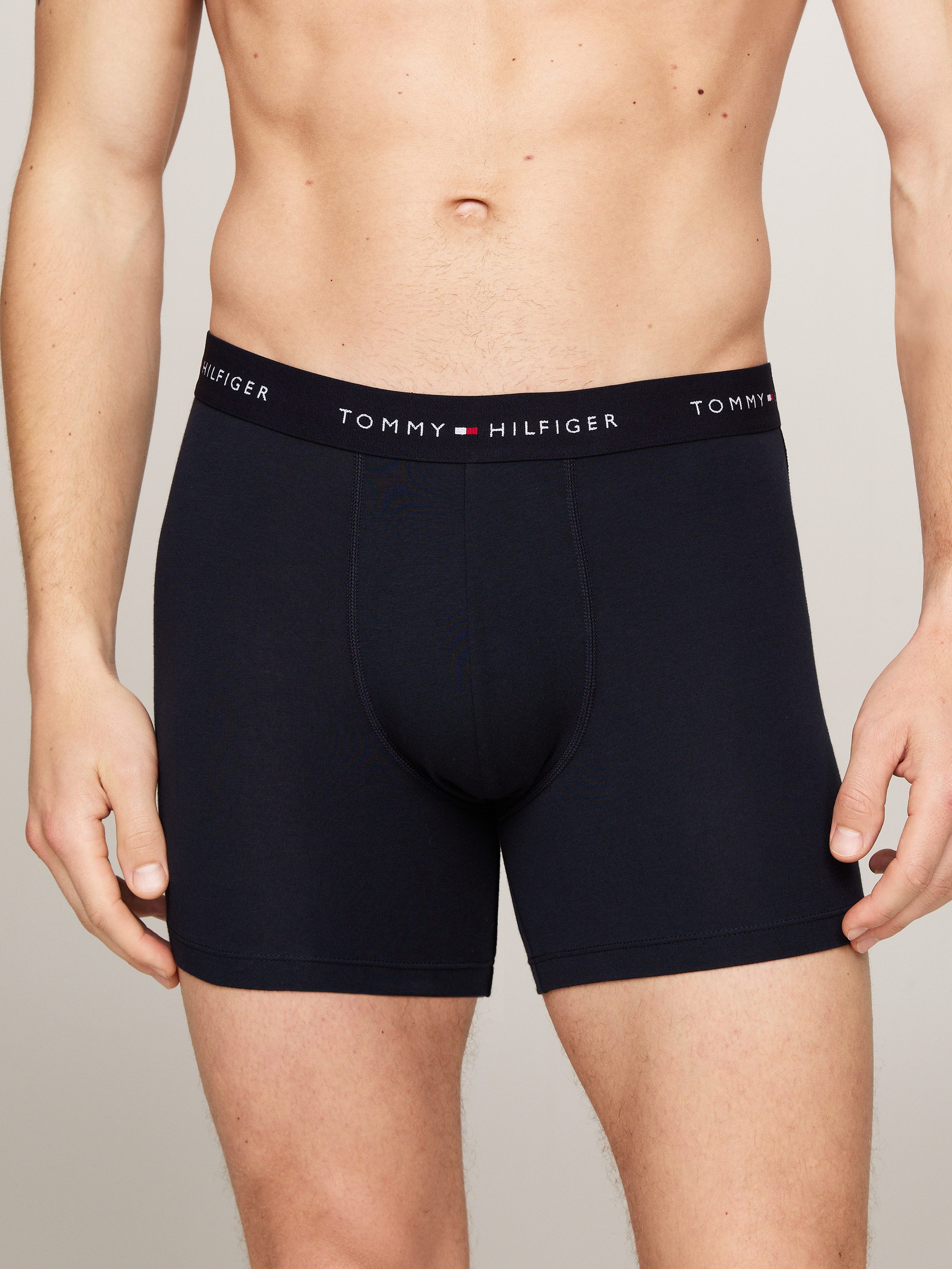 Tommy Hilfiger Underwear Boxershort 3P BOXER BRIEF WB met contrasterende logo-band (3 stuks)