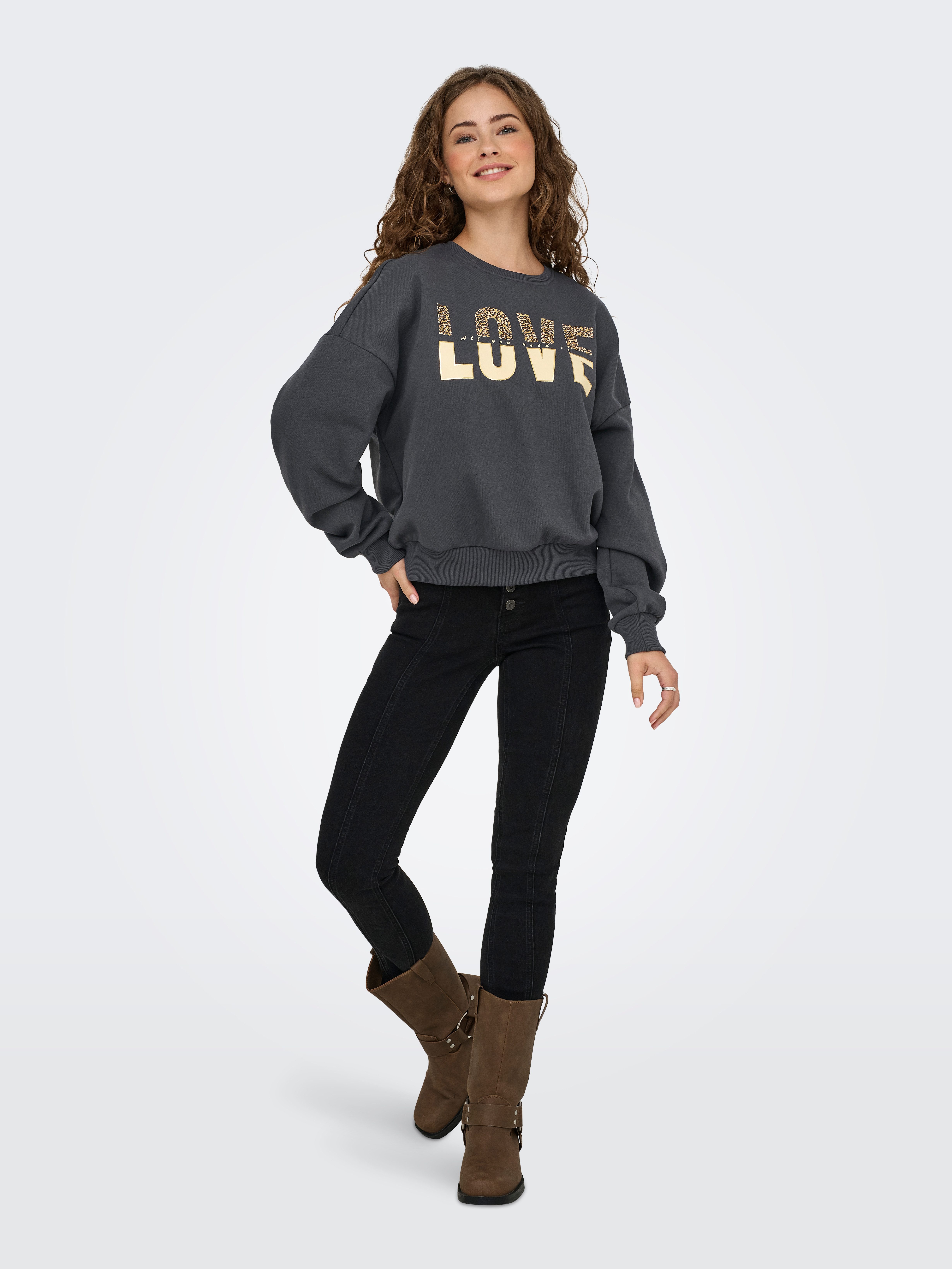 Only Sweatshirt ONLTAMMIE L/S LEO PRINT O-NECK SWT