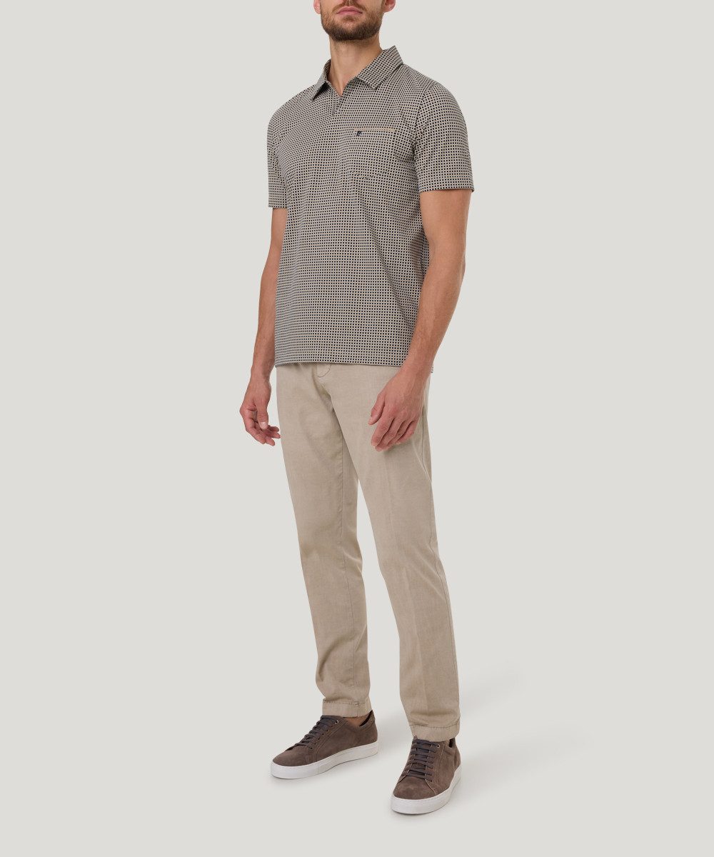 Pierre Cardin Poloshirt zonder KN met geometrisch motief