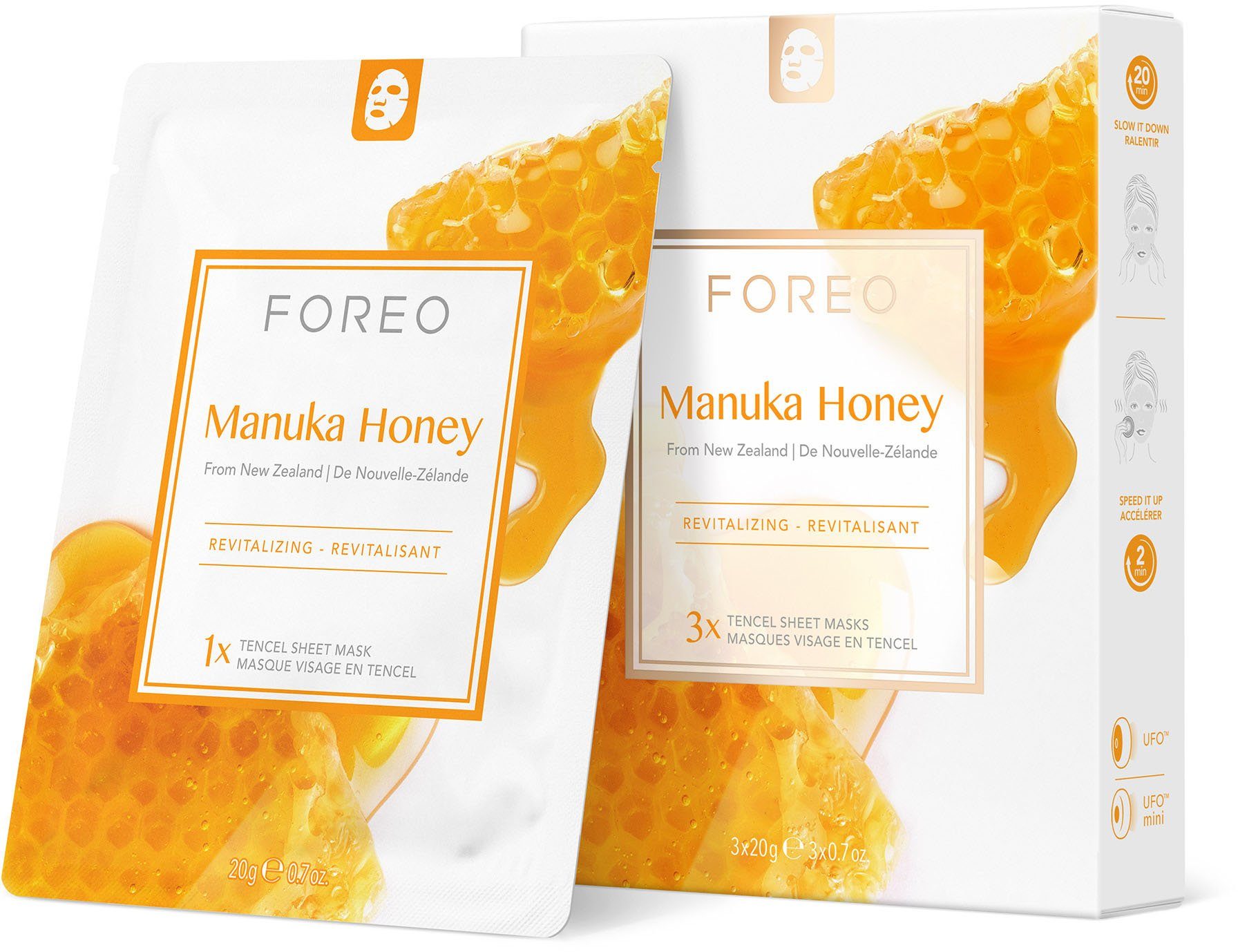 FOREO Gezichtsmasker Farm To Face Collection Sheet Masks Manuka Honey (3-delig)