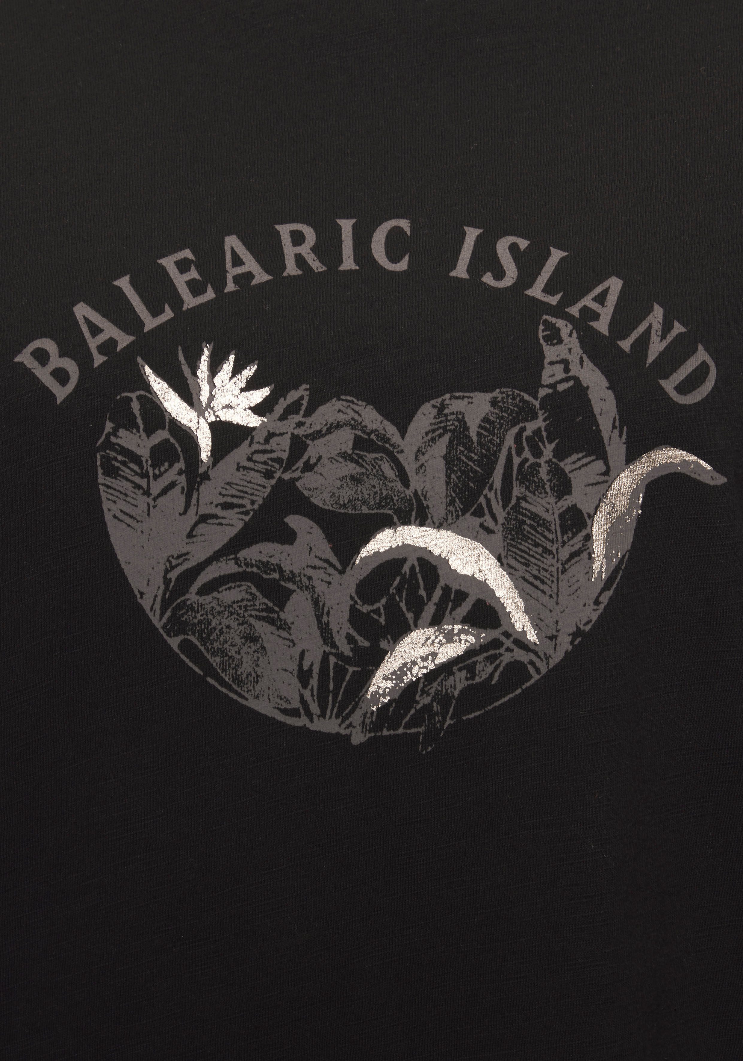 Vivance T-shirt Met glanzende frontprint in een zachte katoenkwaliteit