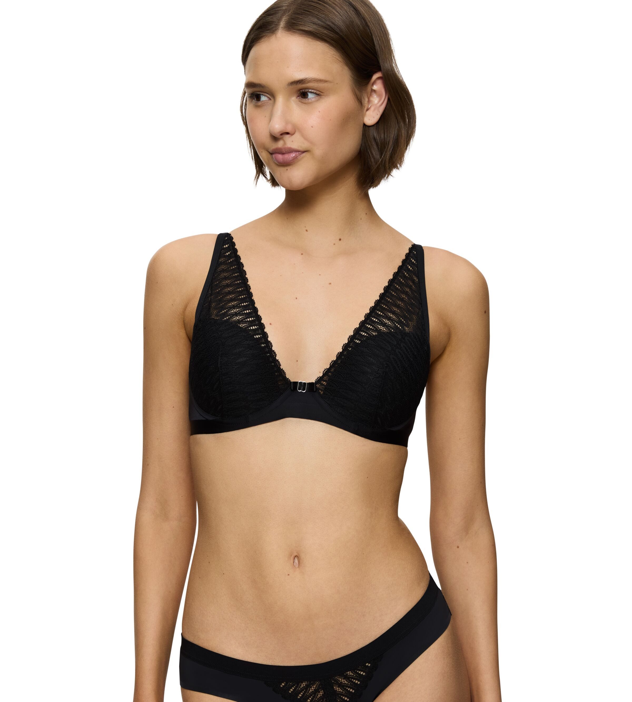 Triumph Beugel-bh Aura Spotlight WP moderne grafische kant dames beugel bh's maat 80 C zwart