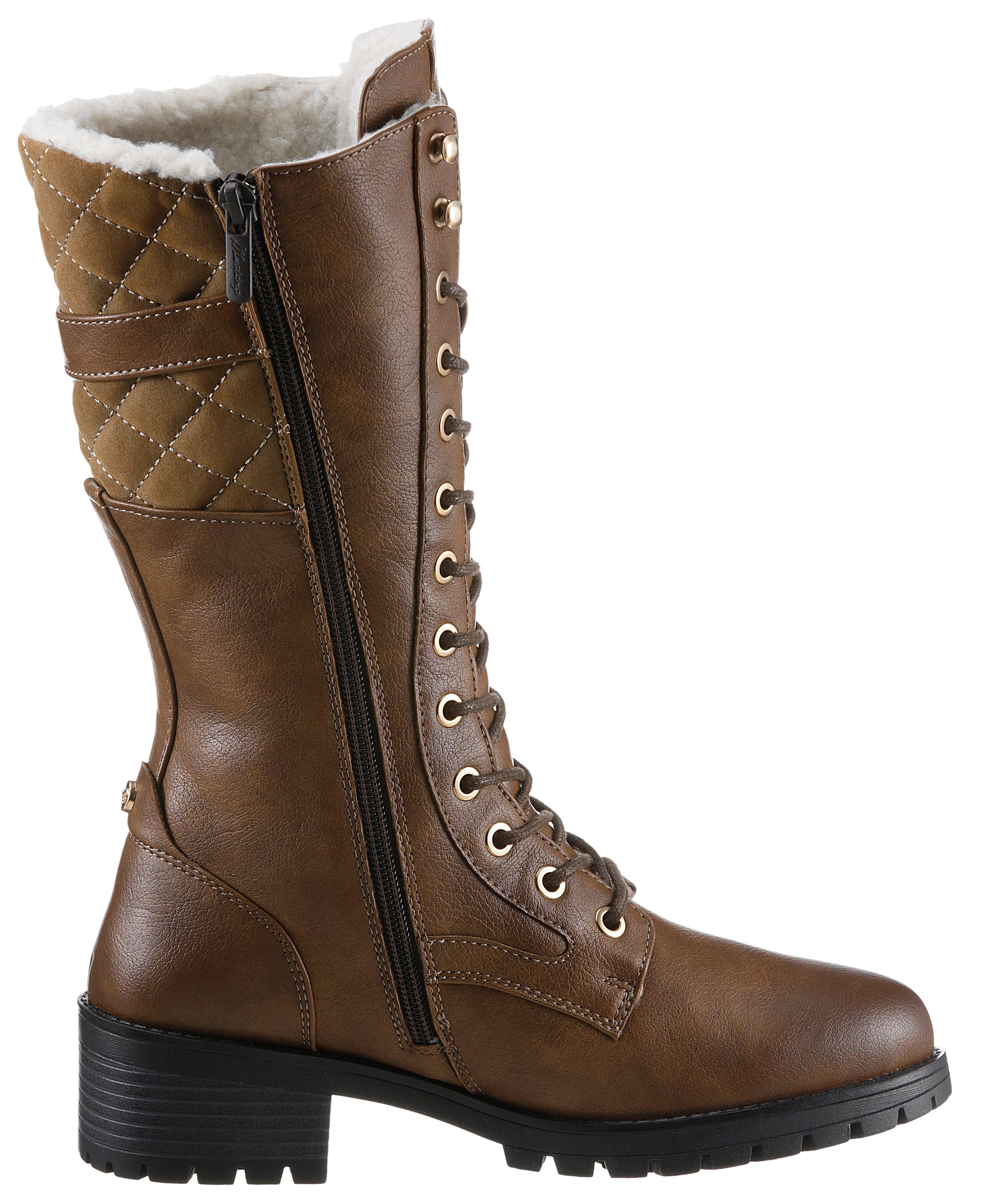 Mustang Shoes Winterlaarzen met goudkleurige accenten