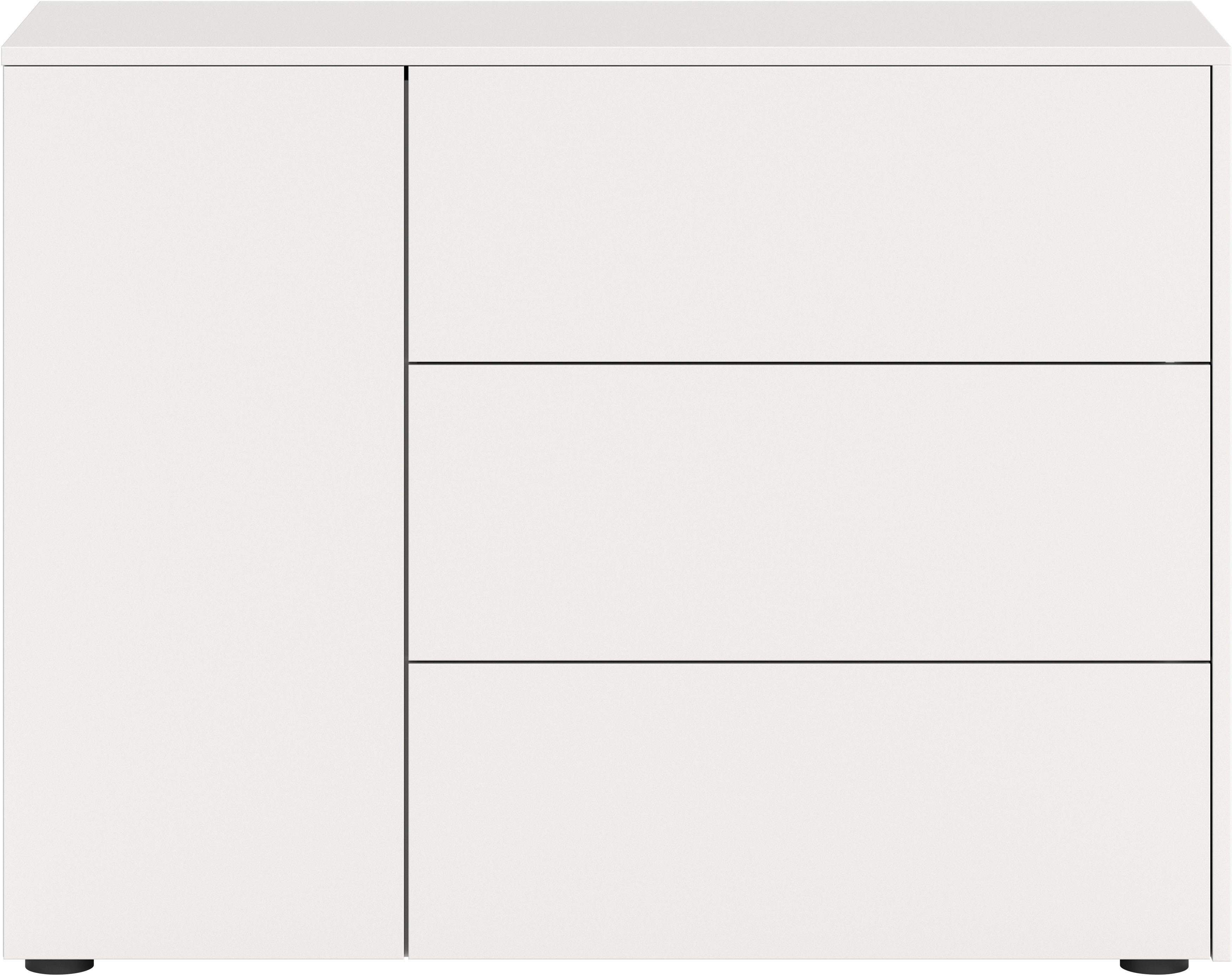 INOSIGN Dressoir Zolder, breedte 105 cm, push-to-open, 1 deur, 3 lades