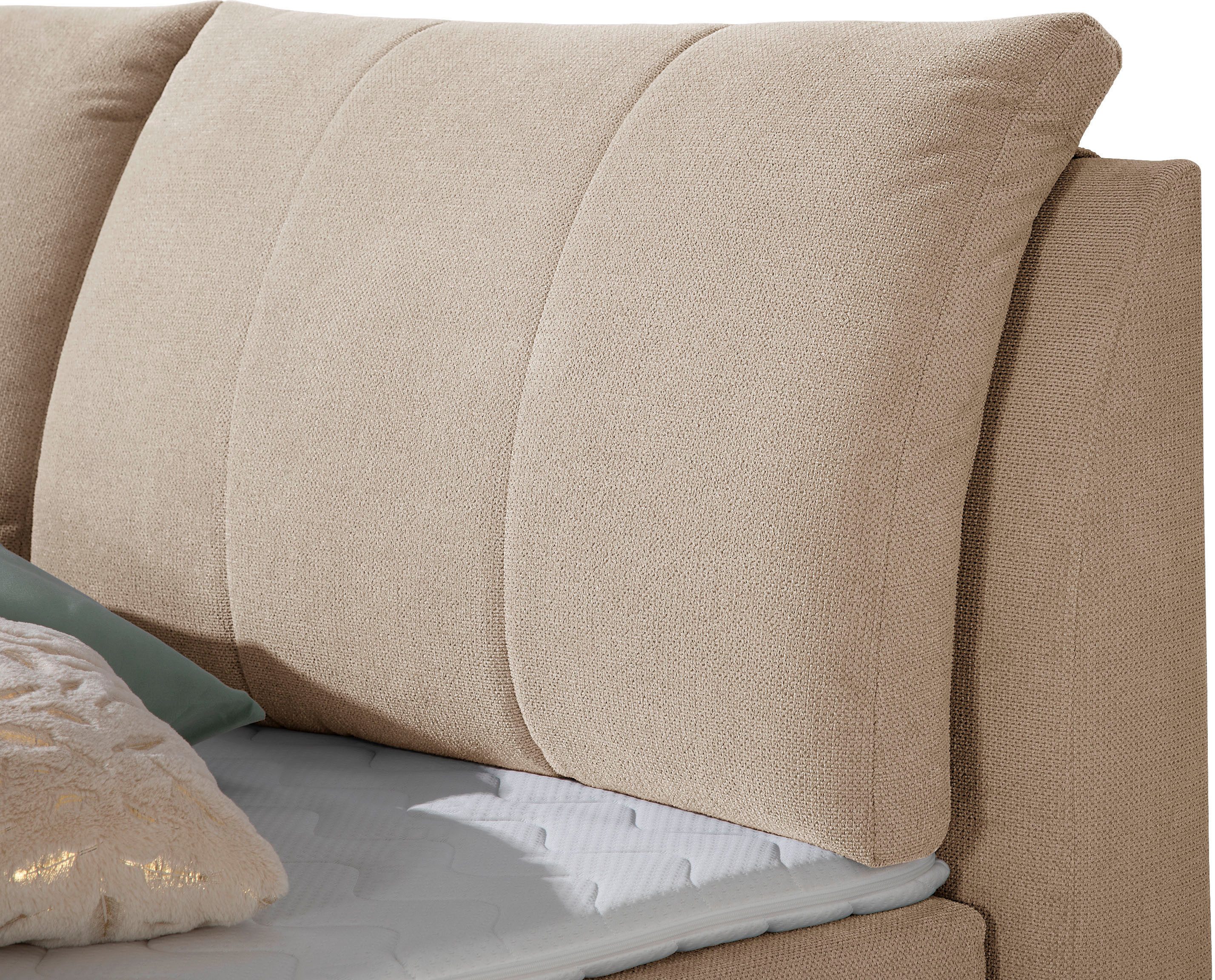 Home affaire Boxspring Breitenthal afneembare rugkussens met klittenband