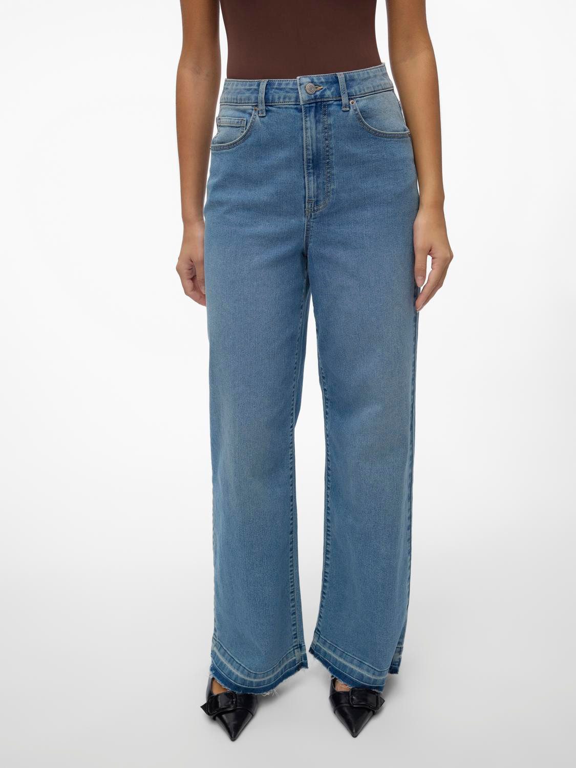 Vero Moda Wijde jeans VMKATHY HR LOOSE WIDE FOLD DOWN J VI3371