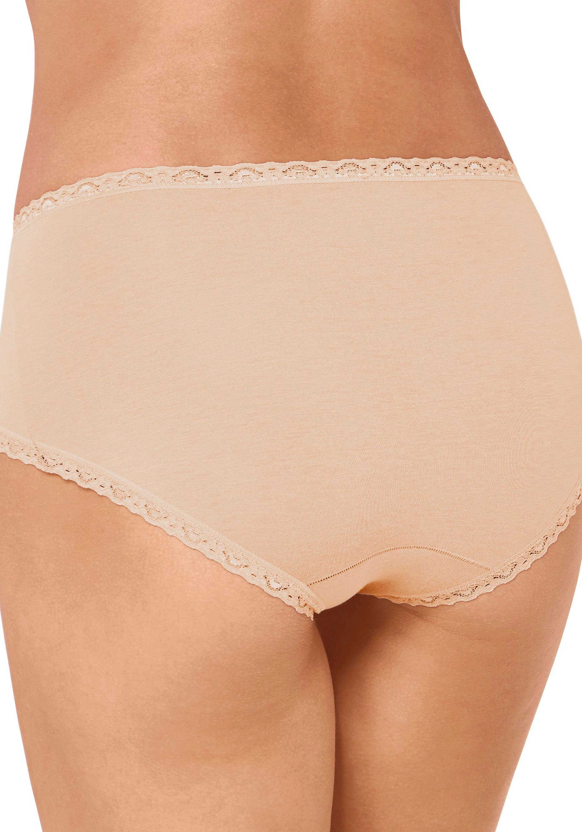Sloggi Midislip 24 7 Cotton Lace Midi C3P met delicate kant en een hoog katoenpercentage (3 stuks)