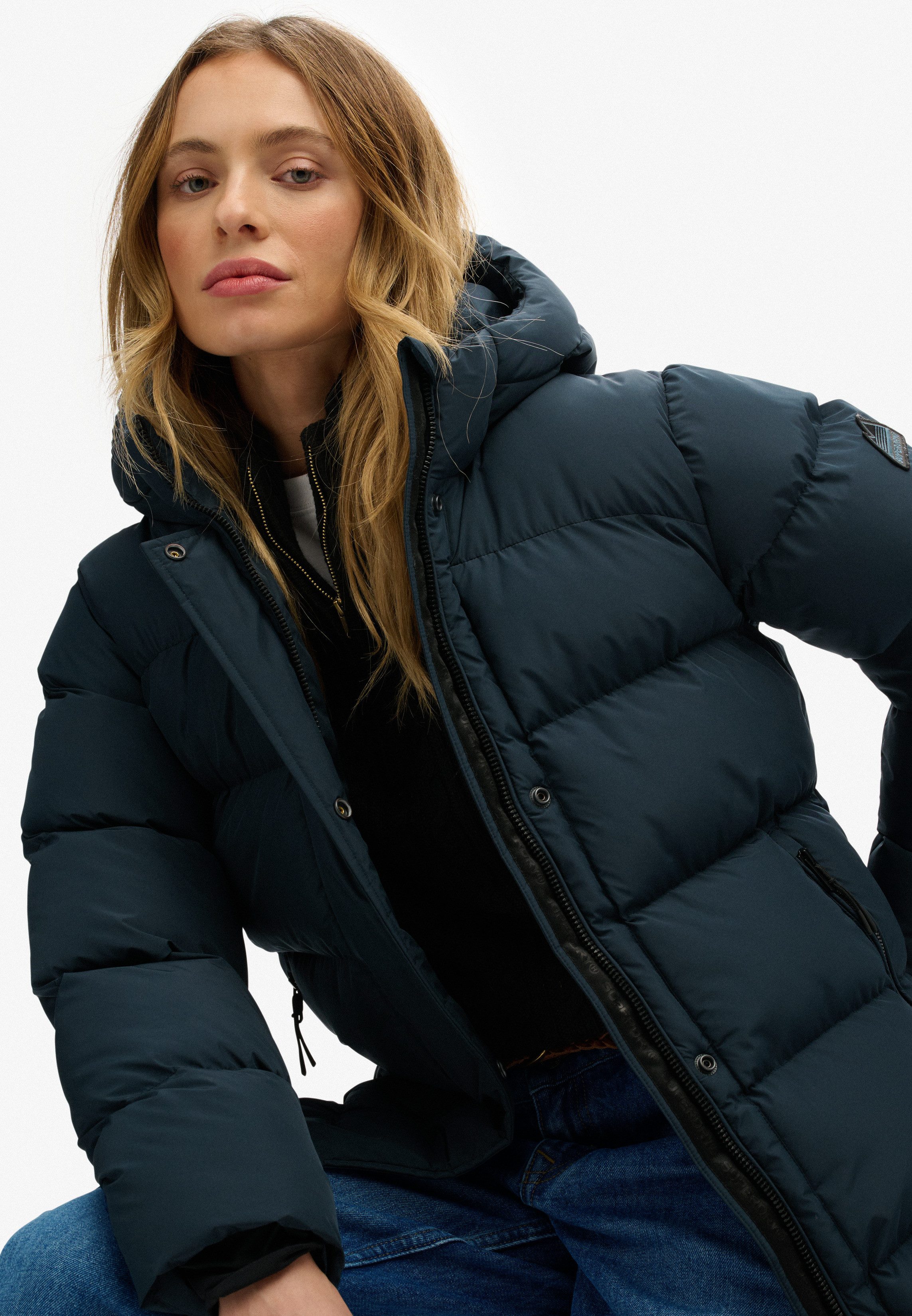 Superdry Gewatteerde jas HOODED SPORTS PUFFER MID JKT