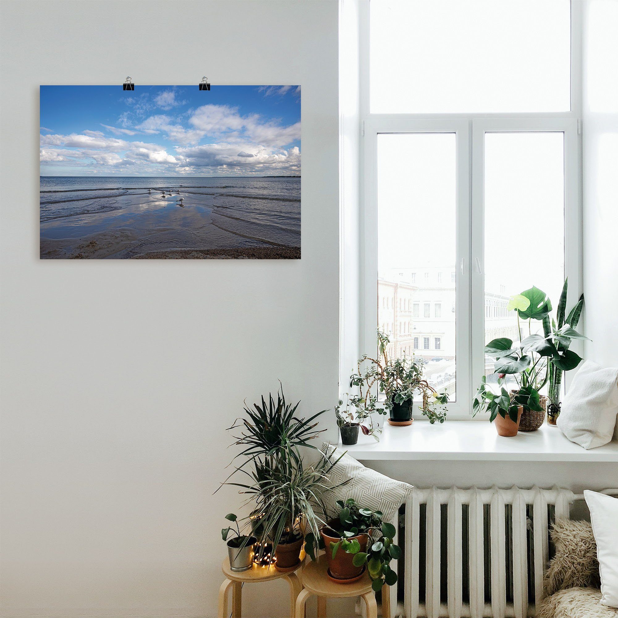 Artland Poster Herfstdag aan de Oostzee als artprint van aluminium, artprint op linnen, muursticker of poster in verschillende maten