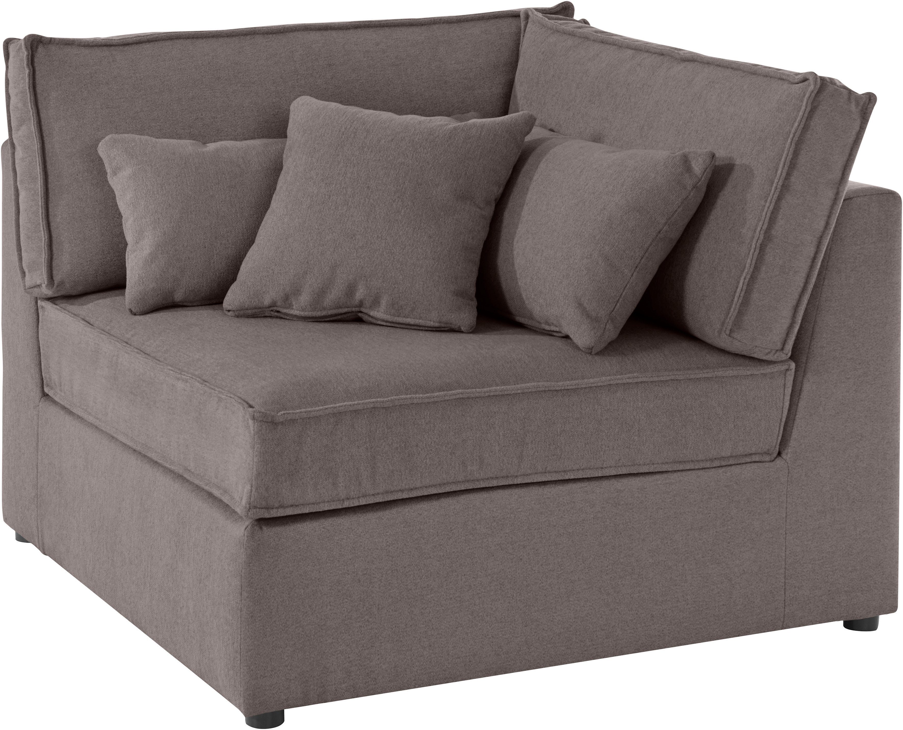 RAUM.ID Bank-hoekelement Florid Deel van een modulaire bank , stevig zitcomfort, ook in cord