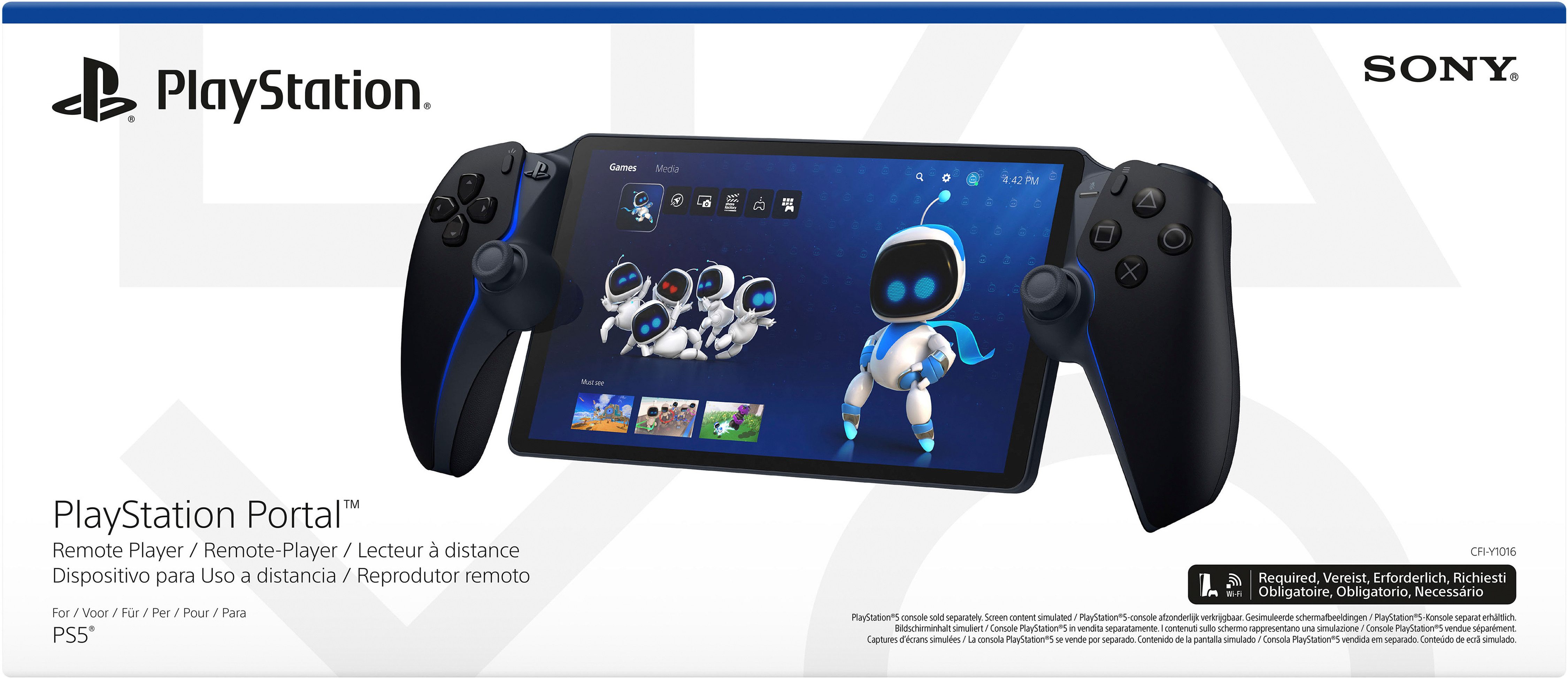 PlayStation 5 Gameconsole Portal Remote-Player Midnight Black