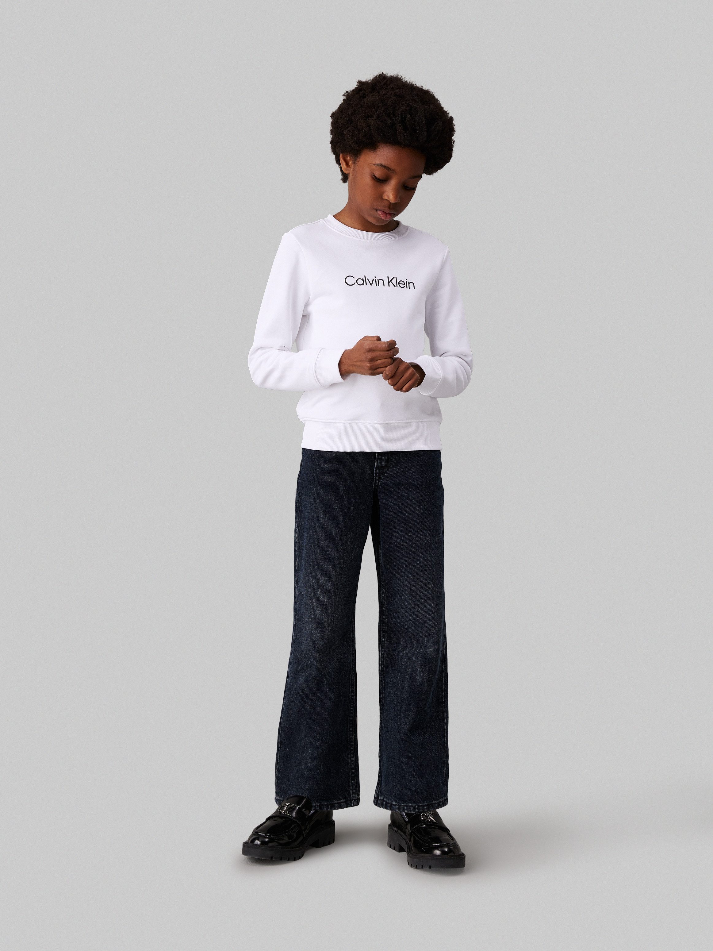 Calvin Klein Sweatshirt INST. LOGO REGULAR CN met een logo-opschrift
