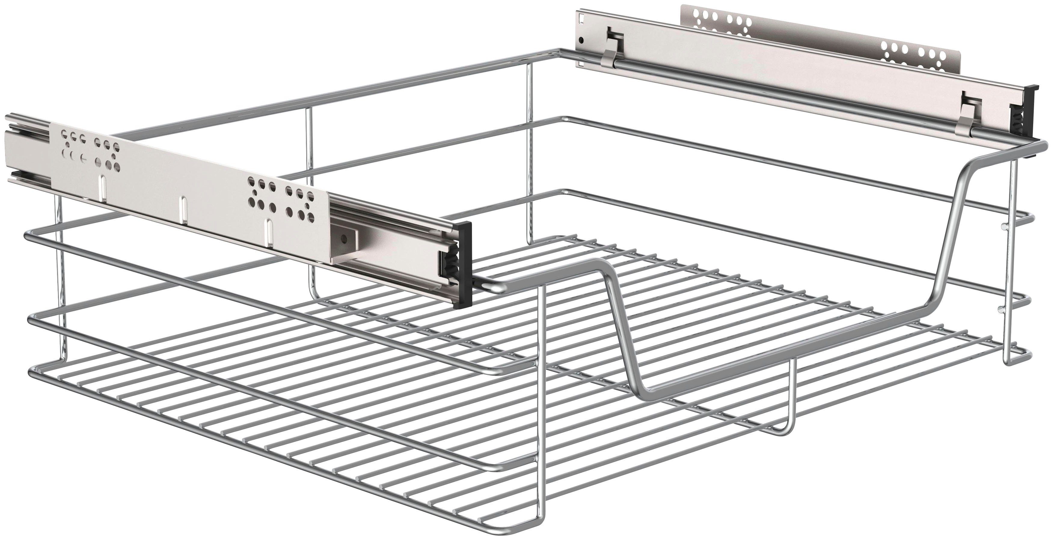 Schütte Lade Teleskopschublade Uittrekbare lade, 500 x 150 x 450 mm, voor breedte 60 cm, chroom