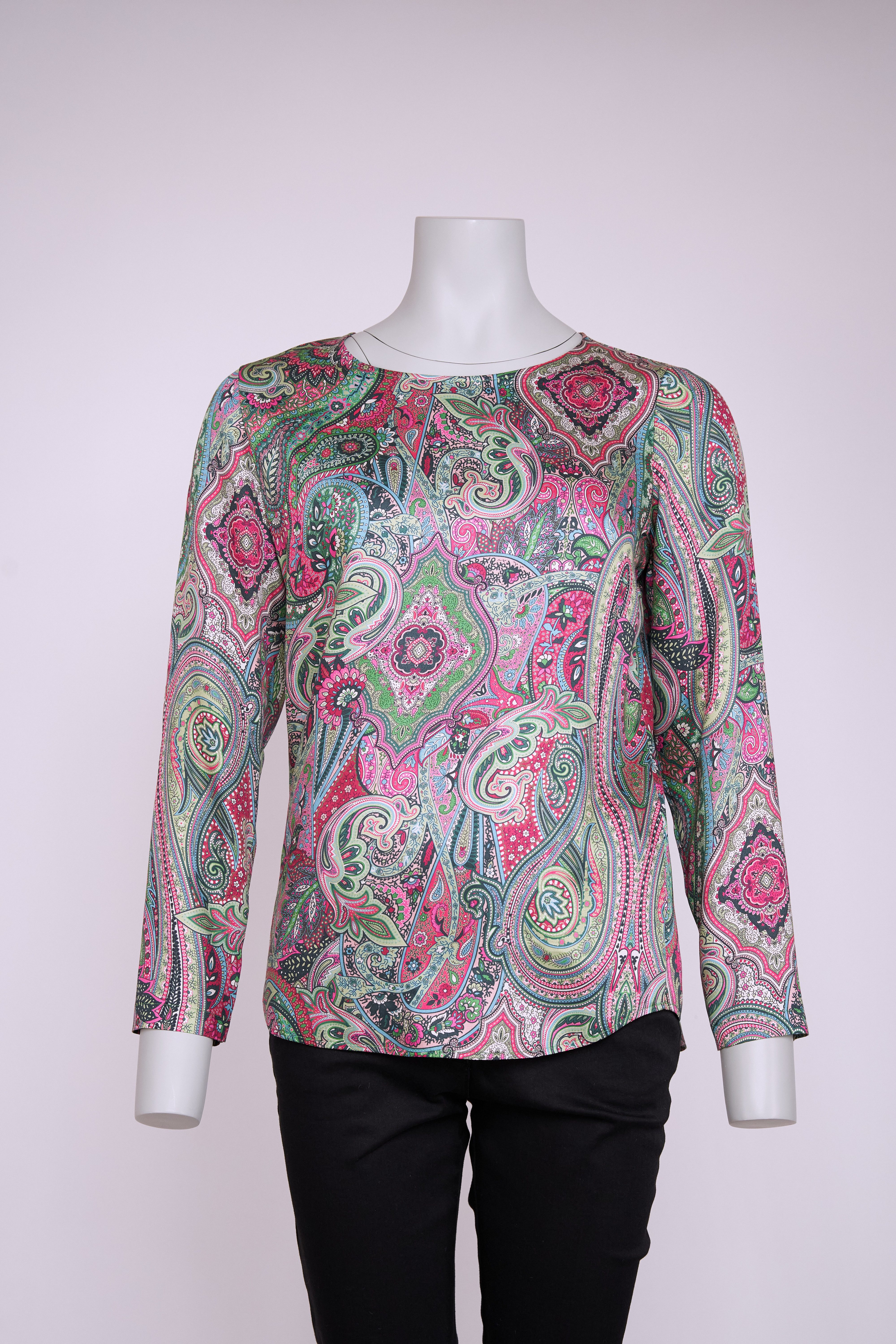 Seidel Moden Blouse met lange mouwen met all-over print, made in germany