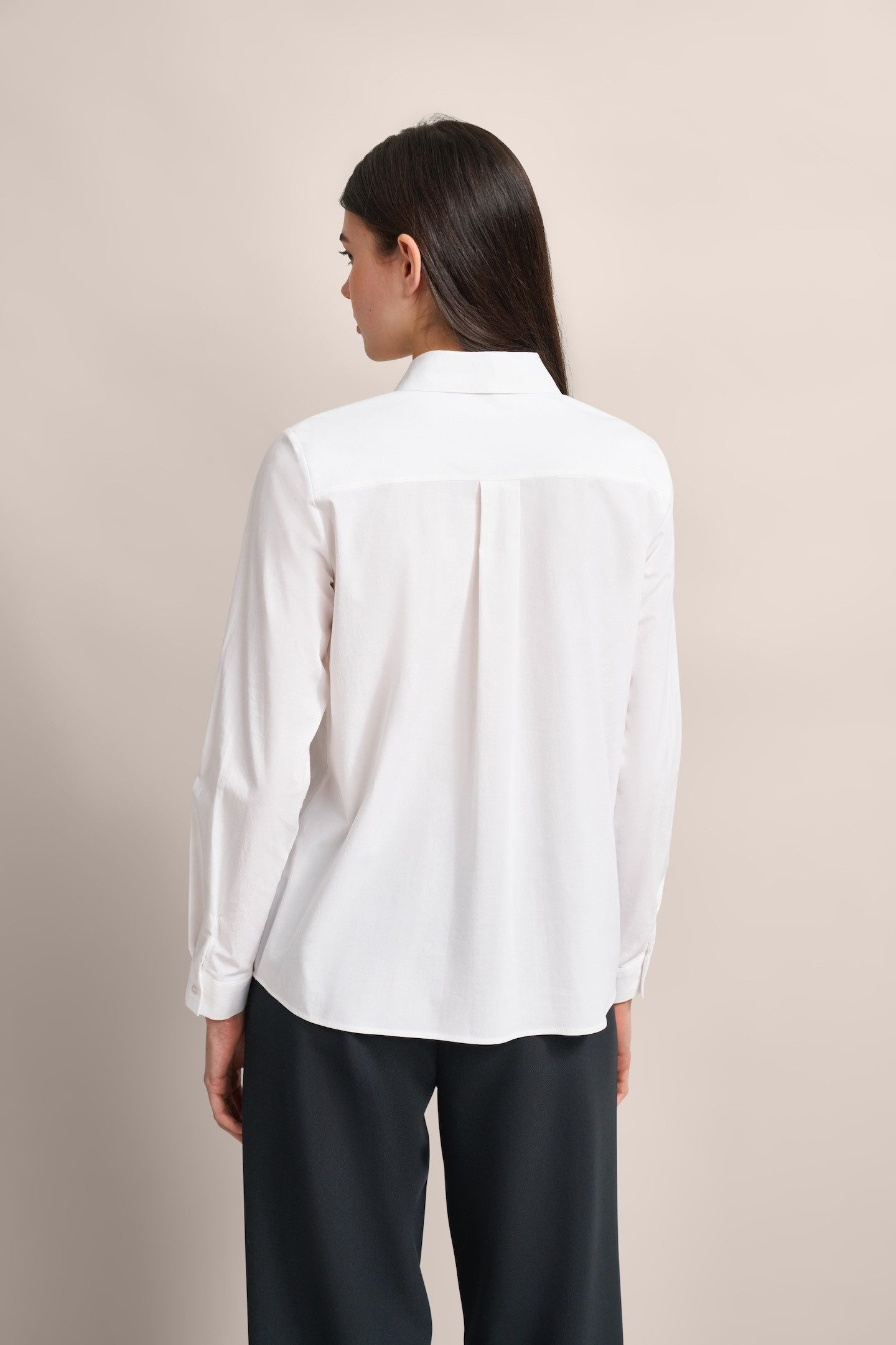 Bugatti Blouse met lange mouwen van elastisch katoen