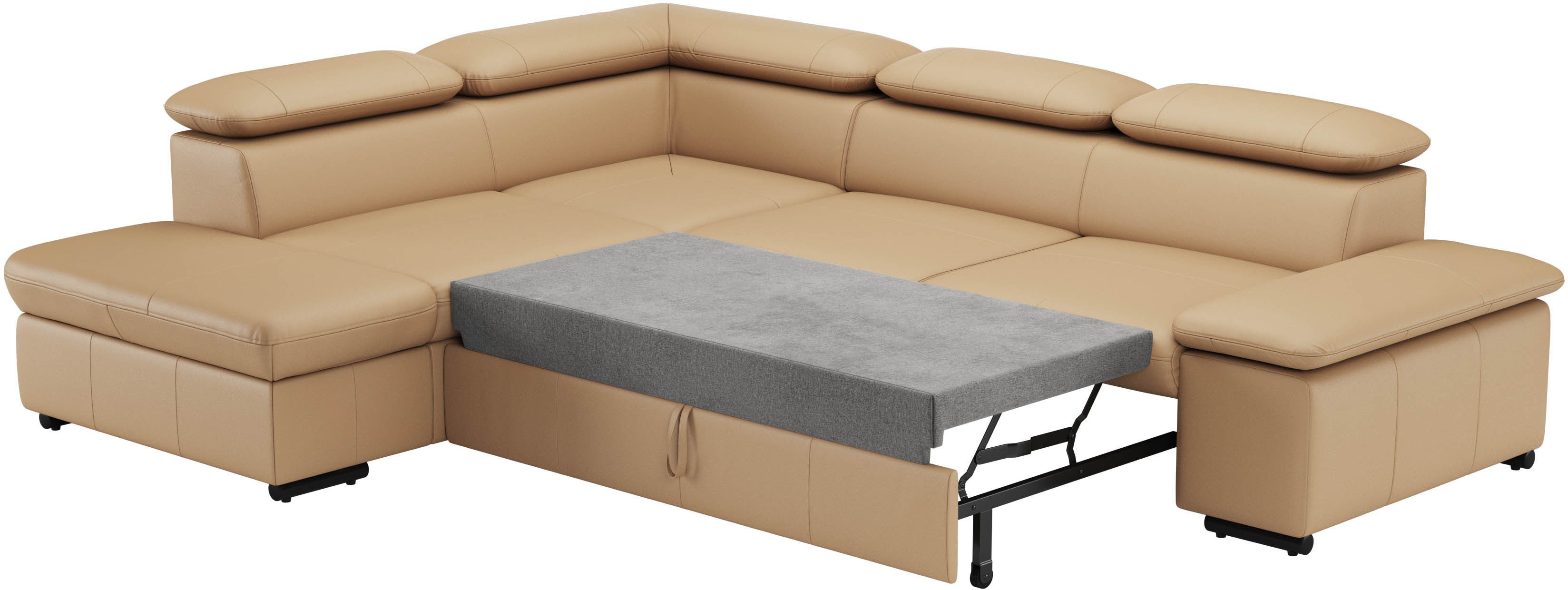 sit&more Hoekbank Alcudia L-vorm met armverstelling, optionele hoofdeindverstelling en bedfunctie