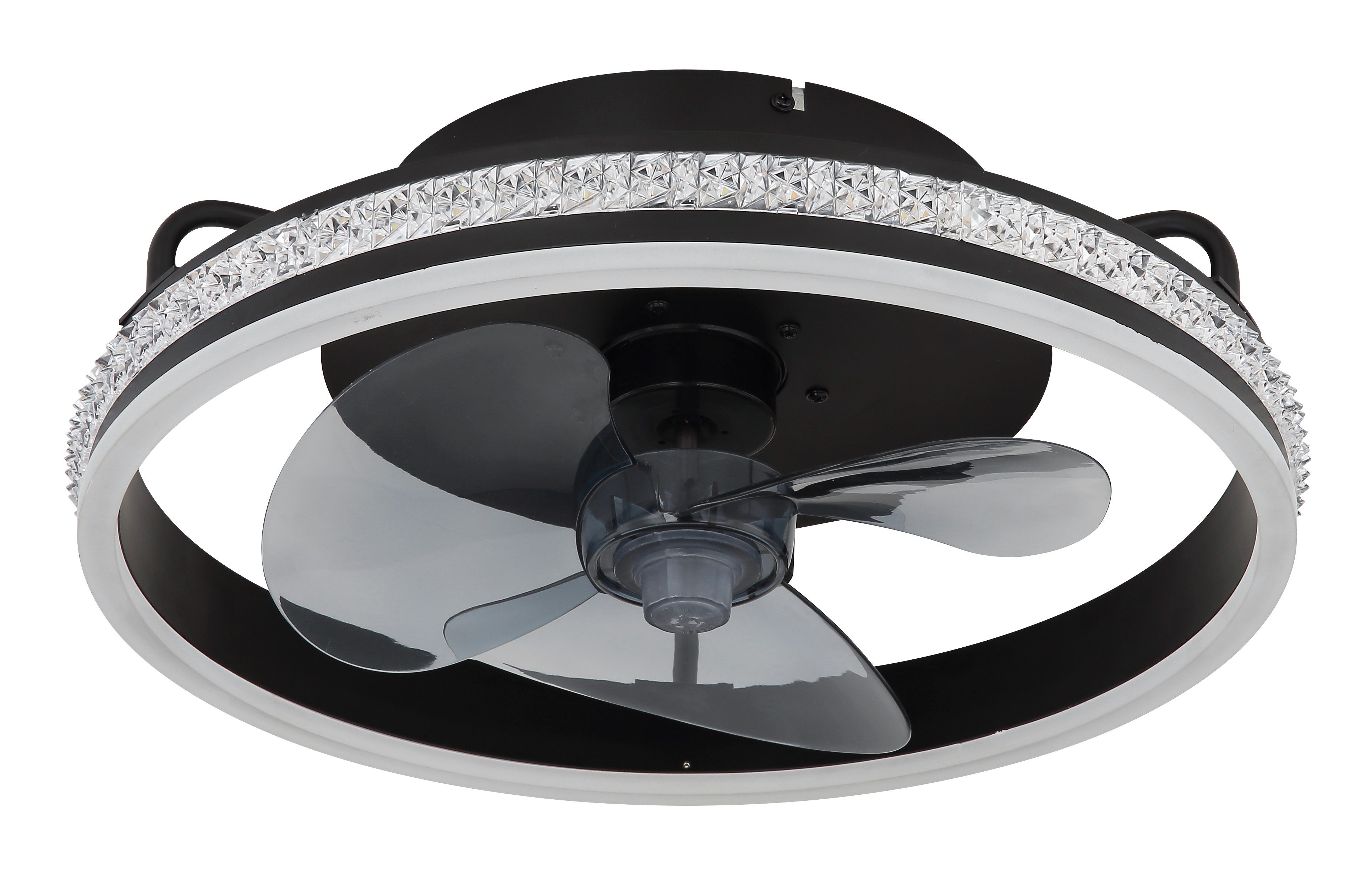 Globo Lightning Plafondlamp Cataleya Plafondventilator metaal zwart mat, LED (1 stuk)