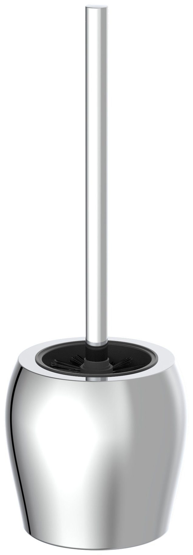 Eisl Toiletborstel Edelstaal gecoat, vrijstaand, toiletborstelhouder zonder boren,chroom wc-accessoires zilver(kleur)