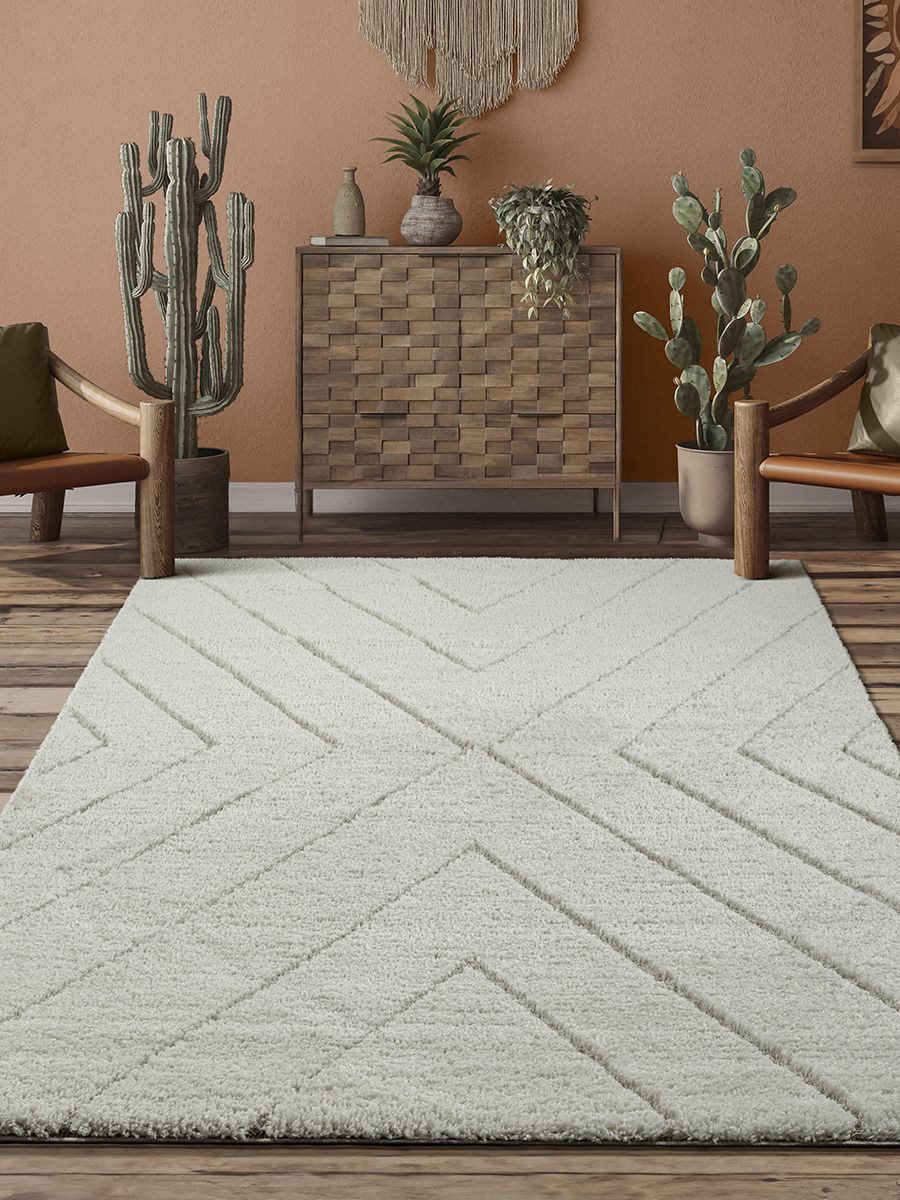 The carpet Vloerkleed Bahar Shaggy Shaggy elegante woonkamer tapijt hoogpolig