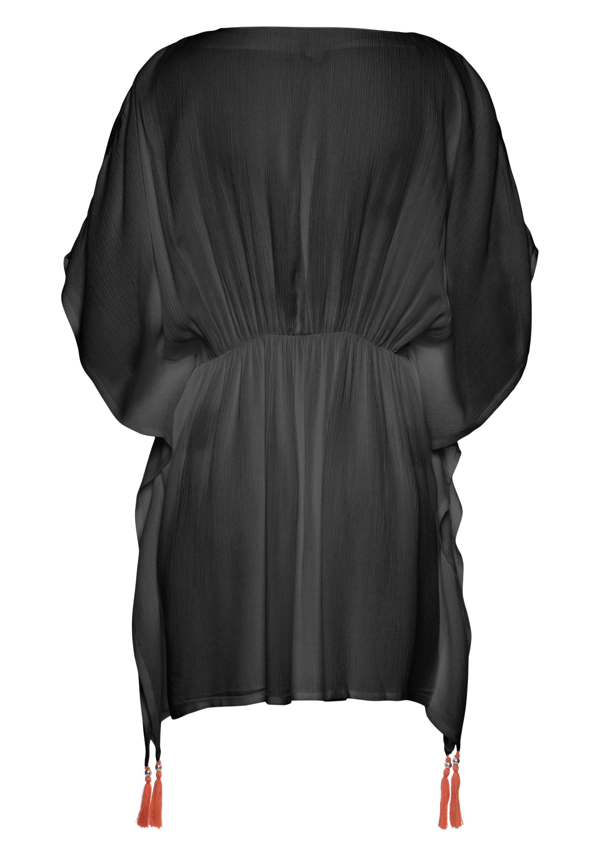 Lascana Tuniek gemaakt van crêpe viscose, blousejurk, strandkleding, transparant