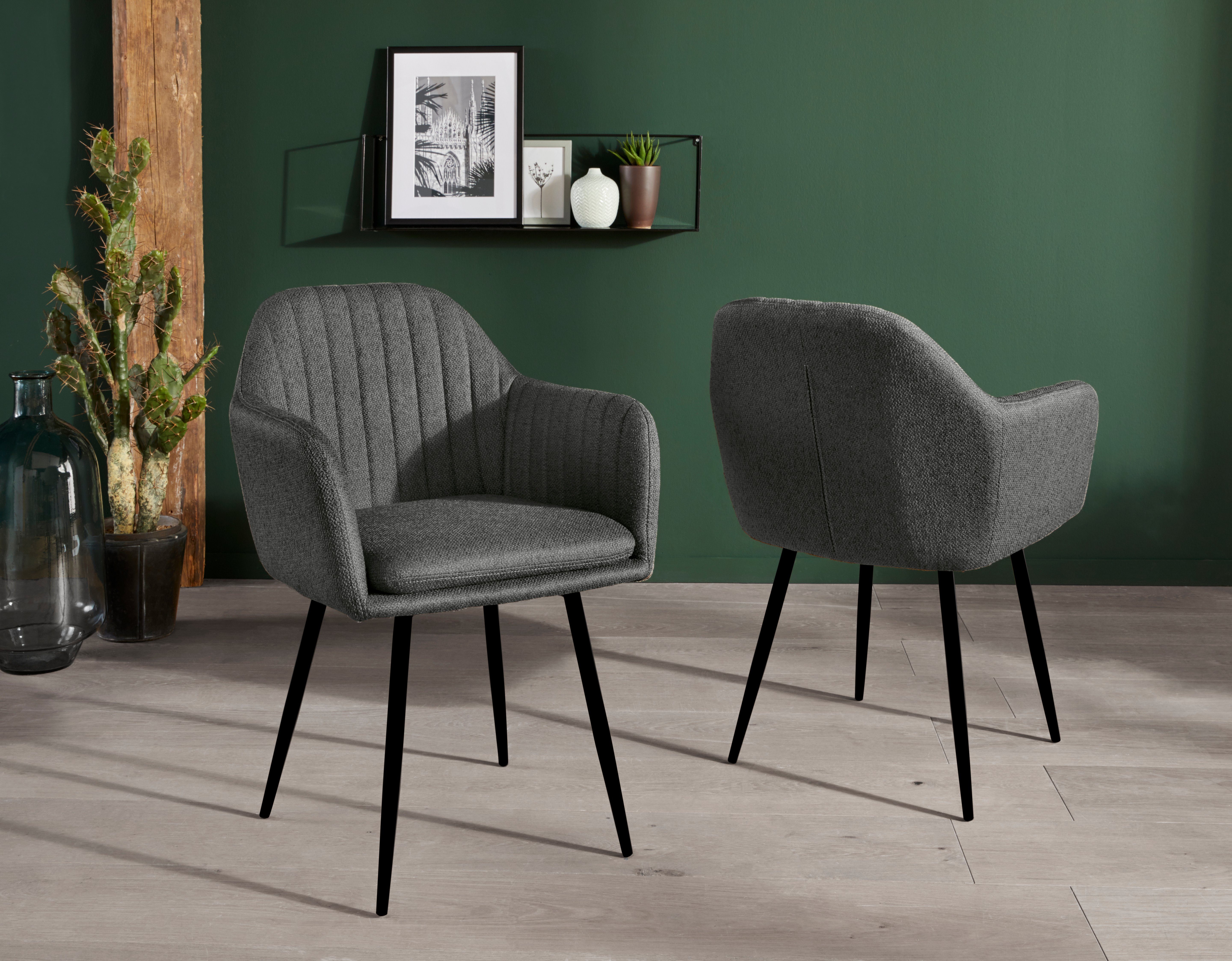 HELA Stoel met armleuningen Carla comfortabele fauteuil, kuipstoel (set)