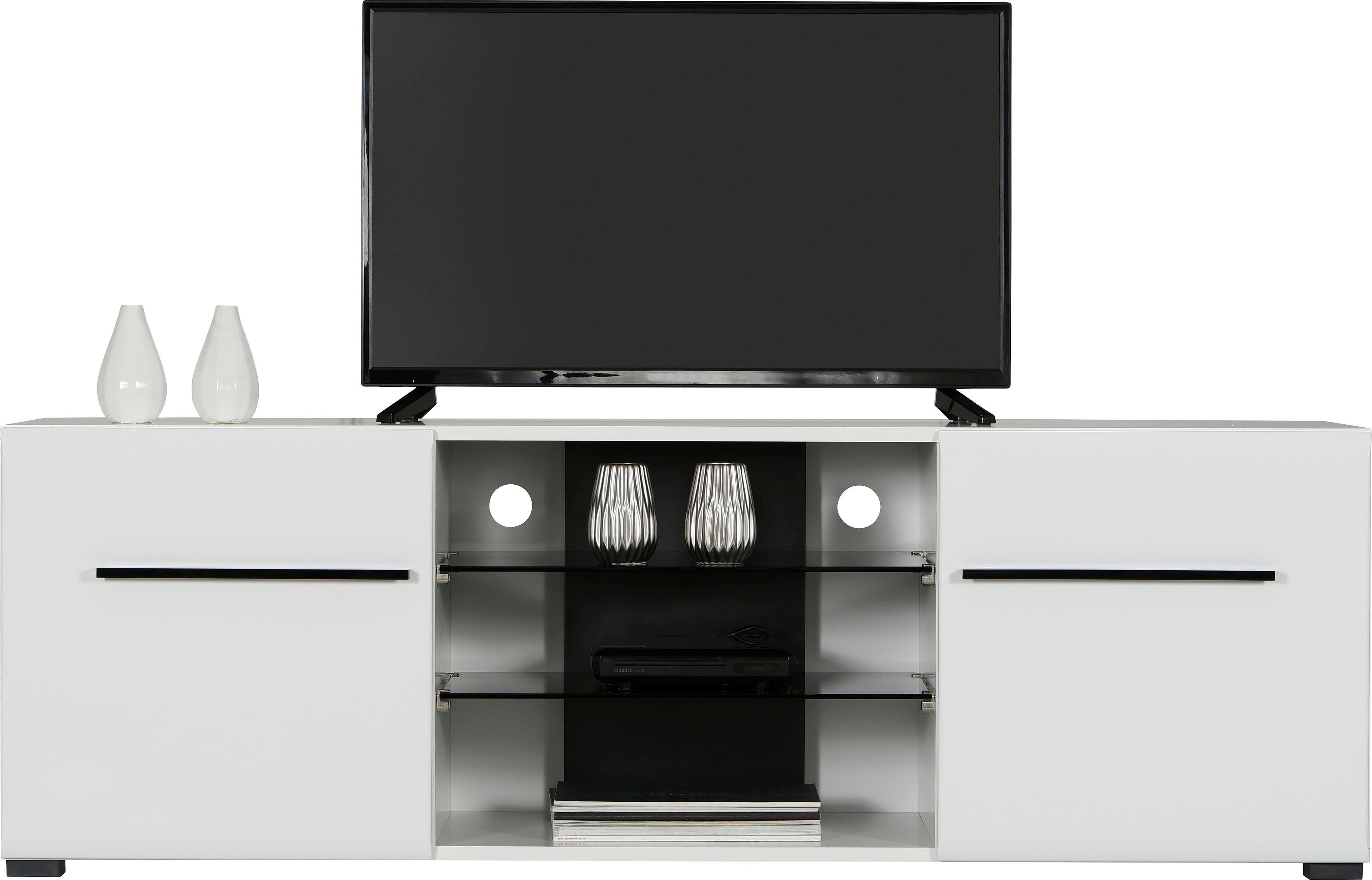 my home Tv-meubel Trentino Breedte ca. 150 cm, hoogglansfronten