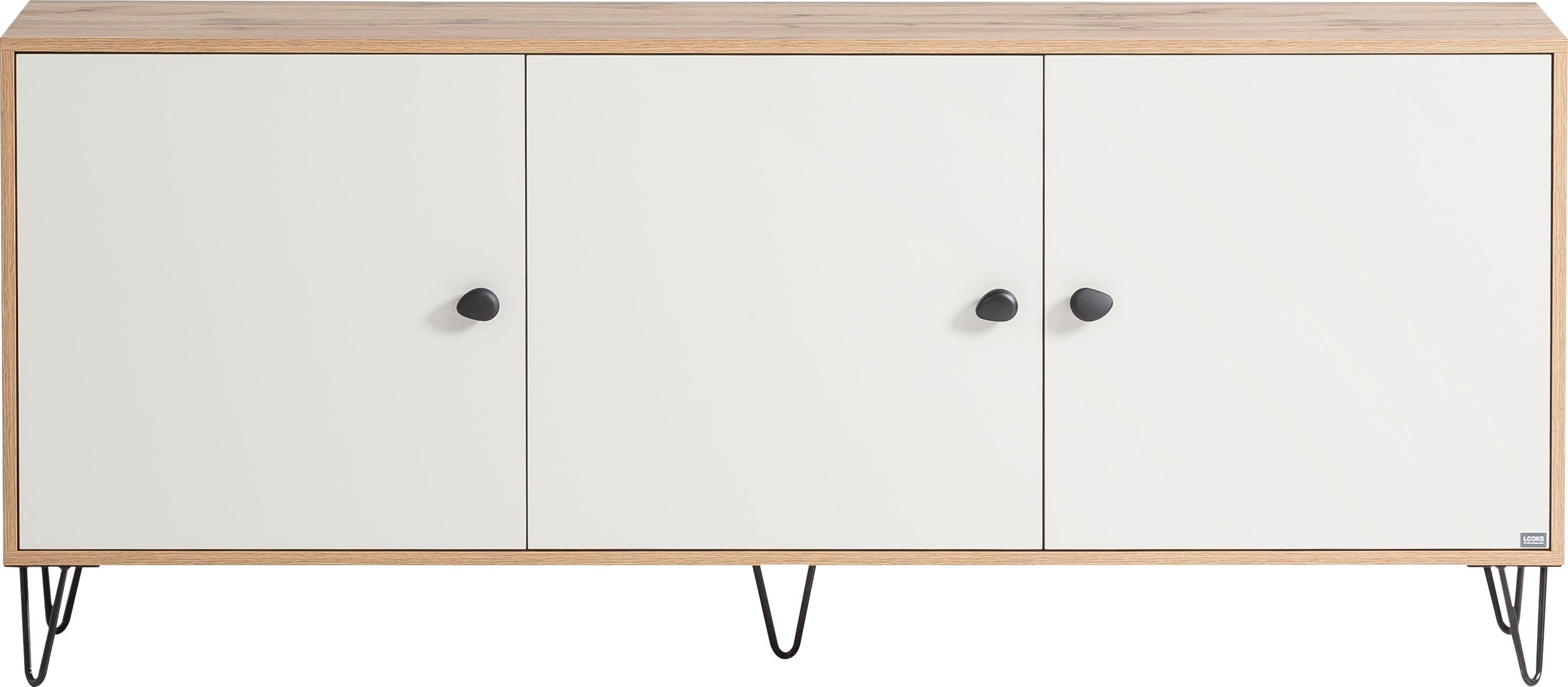 LOOKS BY WOLFGANG JOOP Tv-meubel Looks Organic Met hoogwaardig metalen beslag en soft-closescharnieren lowboards wit
